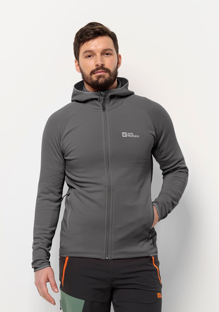 Jack Wolfskin Fleecejacke "BAISELBERG HOODED FZ M", mit Kapuze