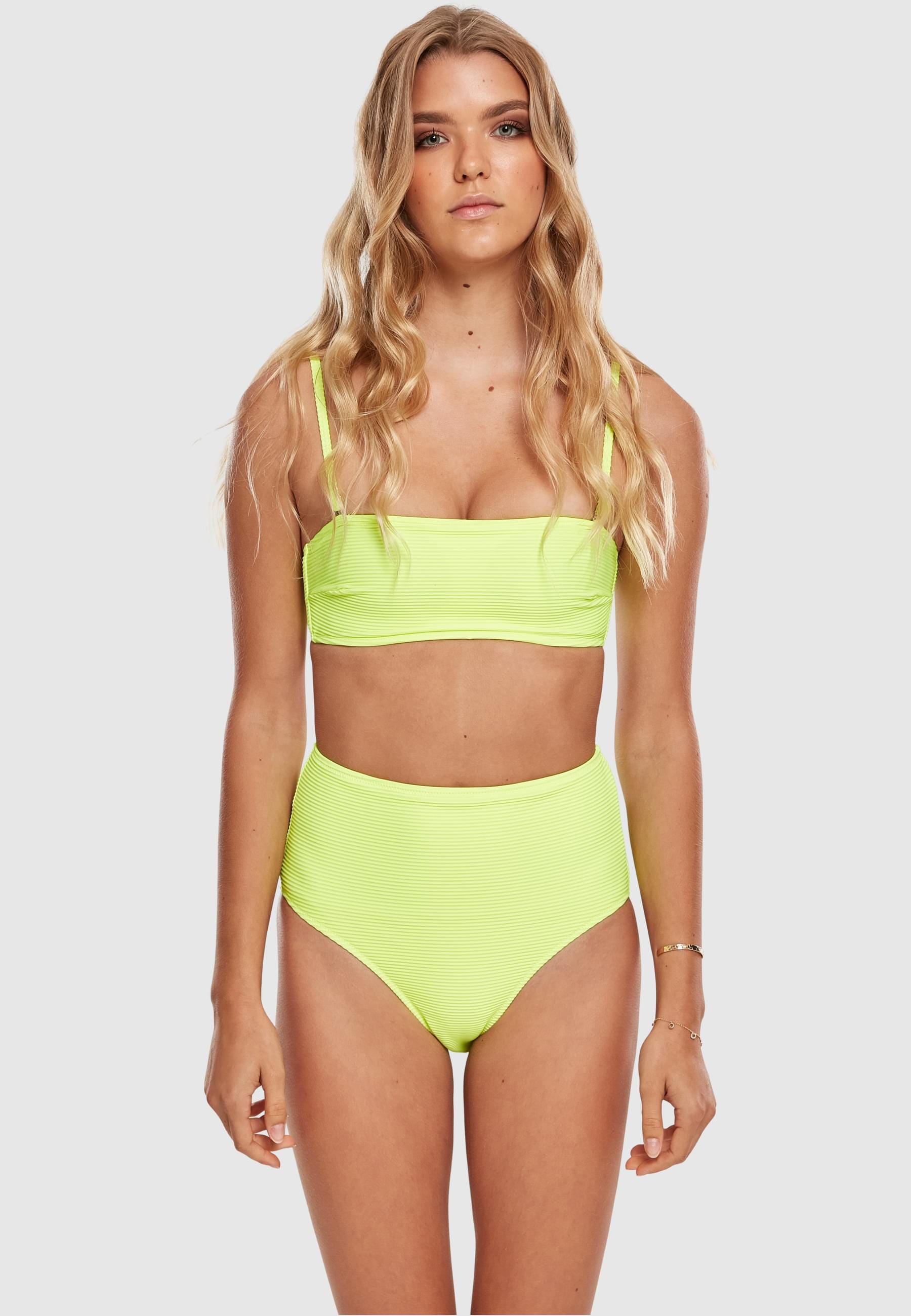 URBAN CLASSICS Triangel-Bikini »Urban Classics Damen Ladies High Waist Bandeau Bikini«