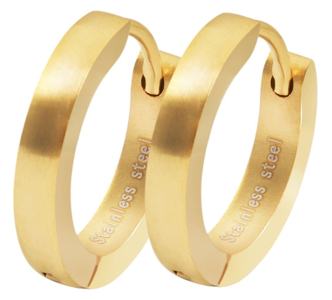 Adelia´s Paar Creolen »Neuheit 2025 - Damen Creolen aus mattem Edelstahl Ø 12 mm«