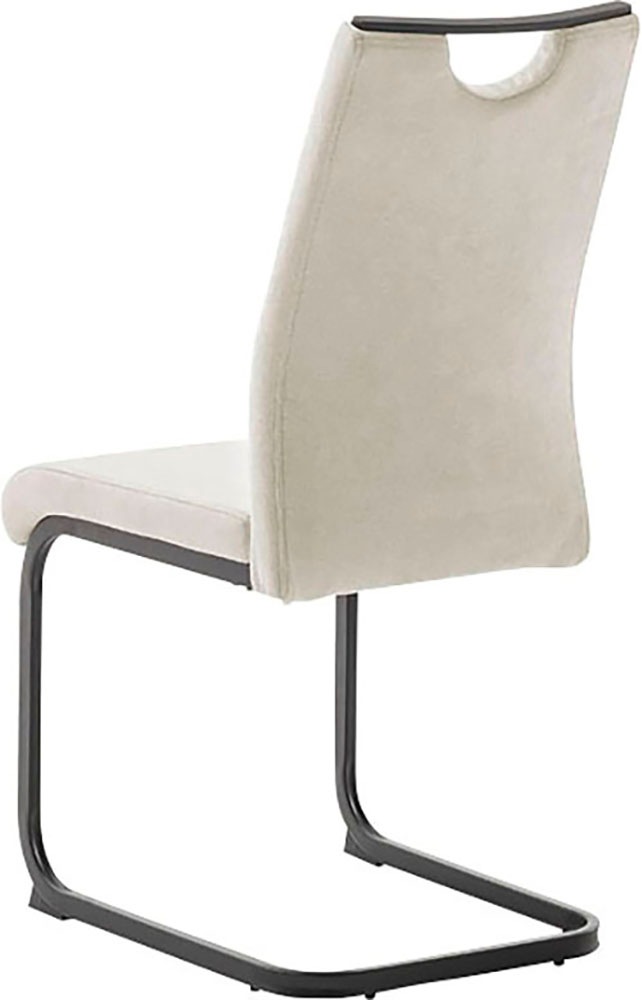 MCA furniture Freischwinger »MCA TERESINA Schwingstuhl mit Griffloch«, Feingewebe, (4er-Set), Schwingstühle mit Griffloch, Komfortsitzhöhe von ca. 48 cm