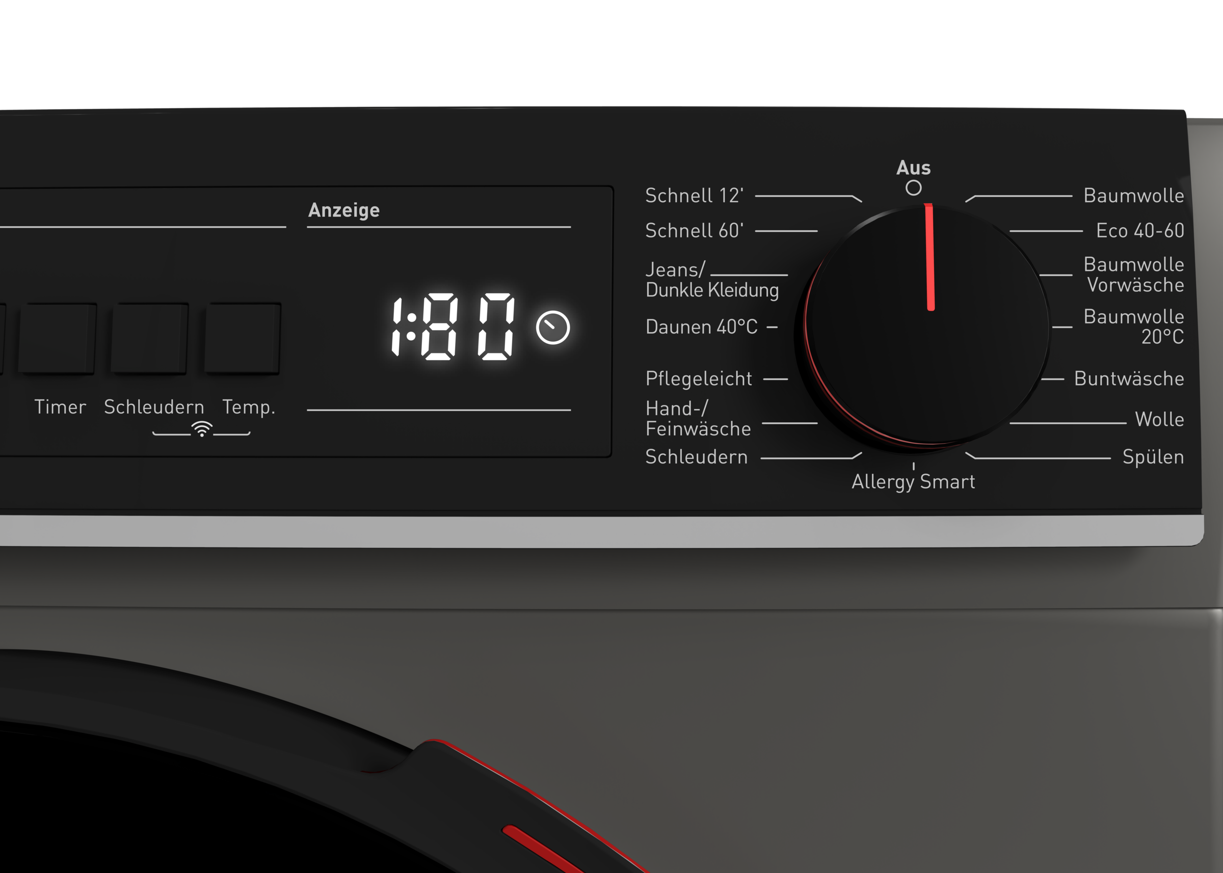 Sharp Waschmaschine »ES-WNFB214CAA-DE« 12 kg 1400 U/min 12kg / +WIFI / A-20% / black Doorring+knob / Steam / Espresso Grey