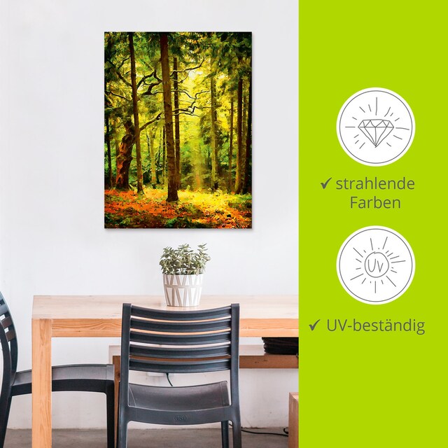 Artland Wandbild »Wald II«, Waldbilder, (1 St.), als Alubild, Leinwandbild,  Wandaufkleber oder Poster in versch. Größen bestellen | BAUR