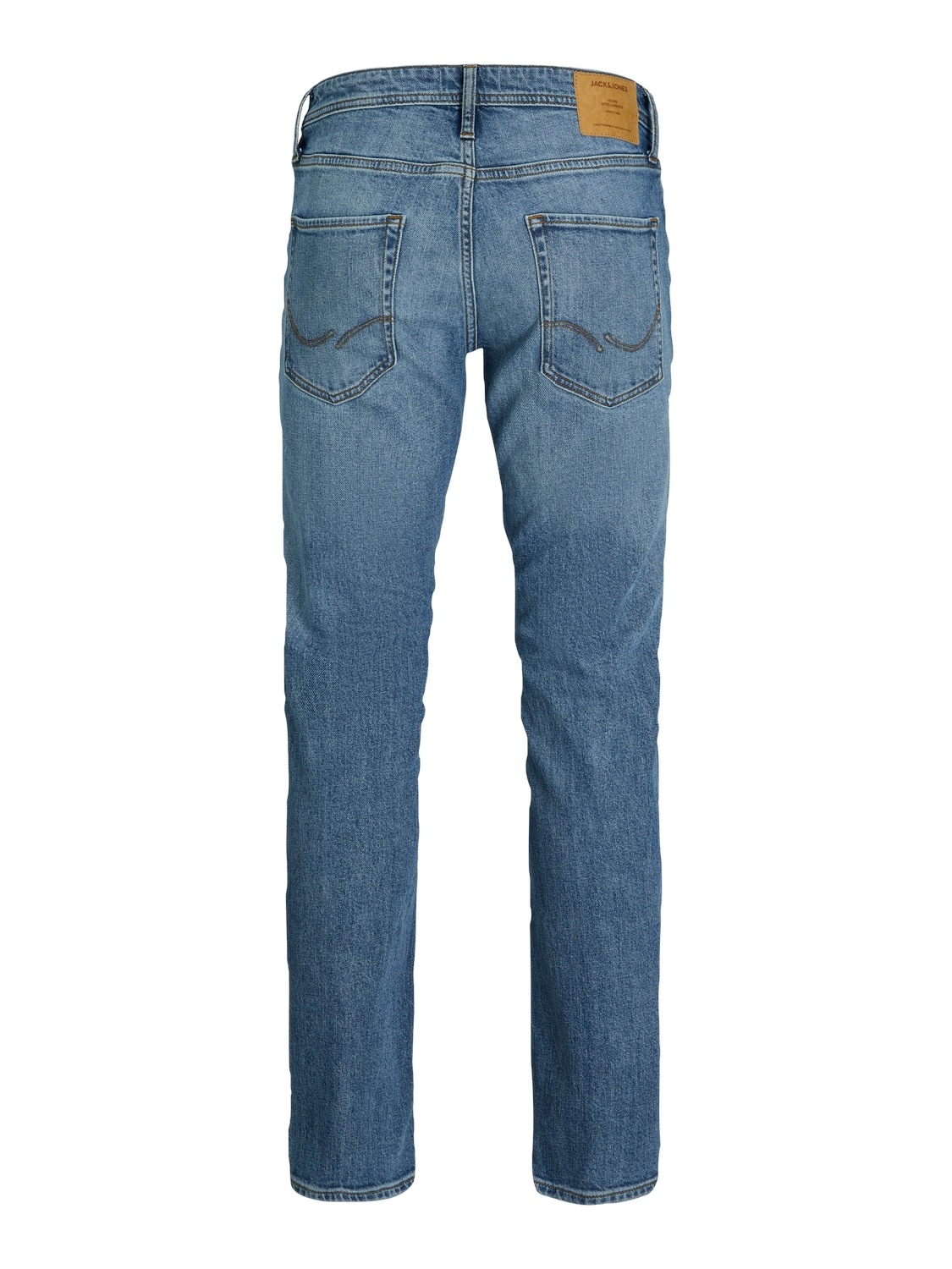 Jack & Jones Regular-fit-Jeans »JJICLARK im Used-Look, Stretchkomfort und niedrige Leibhöhe«, mit Abriebeffekten
