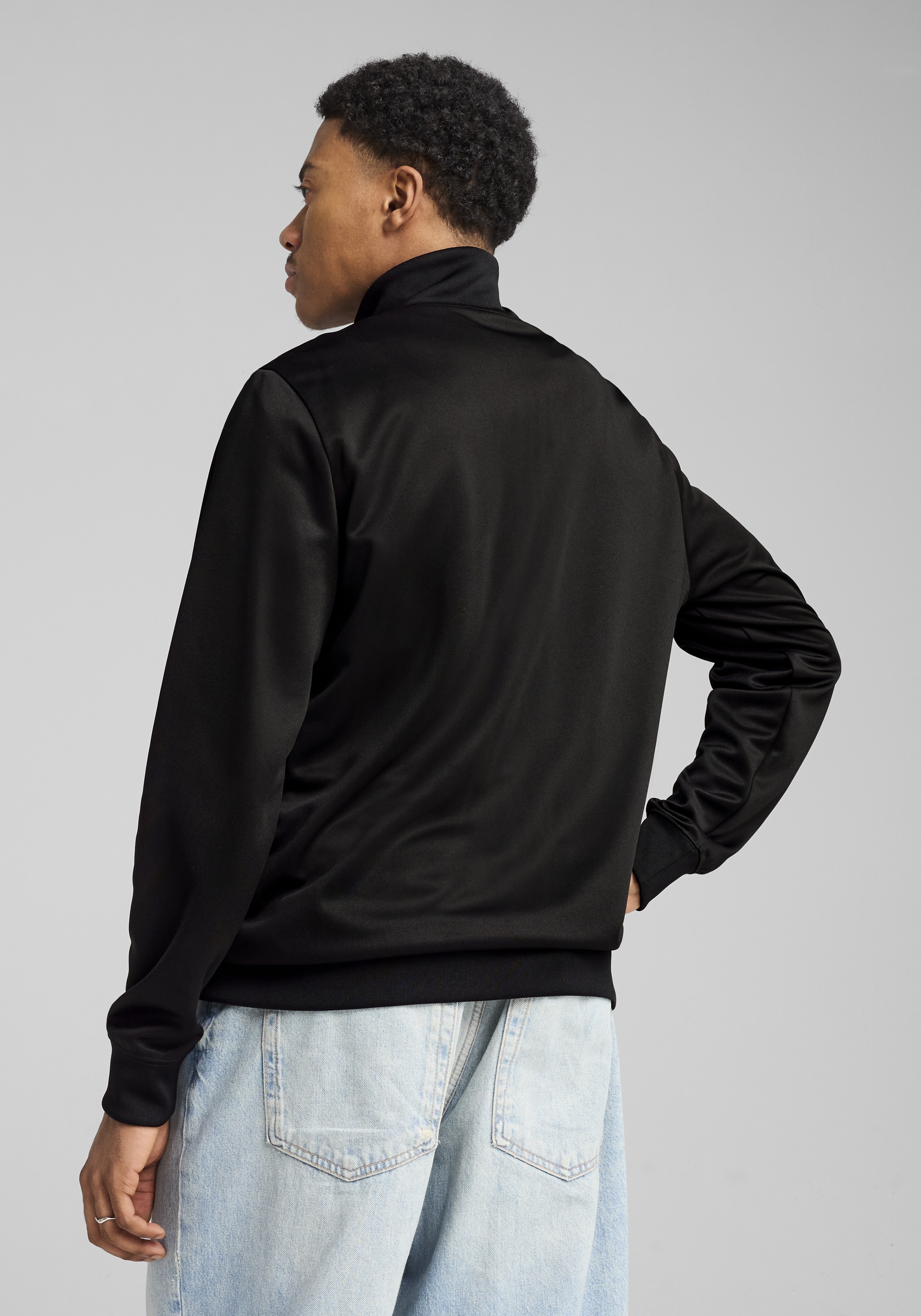 PUMA Trainingsjacke »ESS NO. 1 LOGO POLY TRACK JACKET« ohne Kapuze mit Eingrifftaschen, mit DryCELL-Technologie, atmungsaktiv