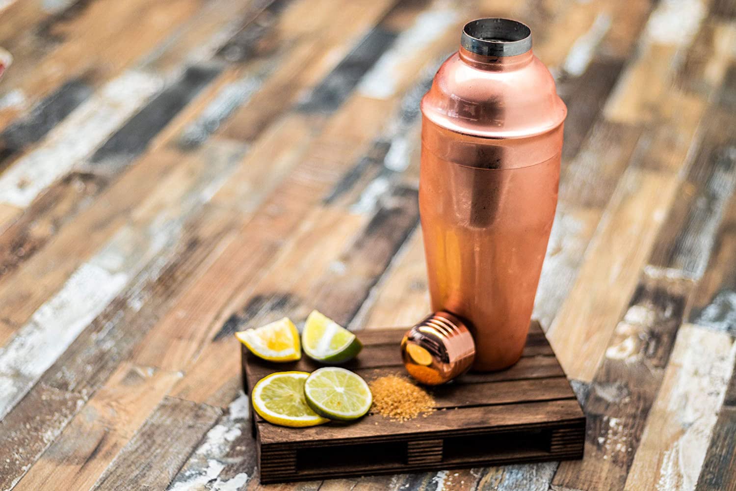 Buddy's Cocktail Shaker »Buddy´s Bar«, hochwertiger 500 ml Bar-Shaker „Classic“, Edelstahl poliert, Kupfer