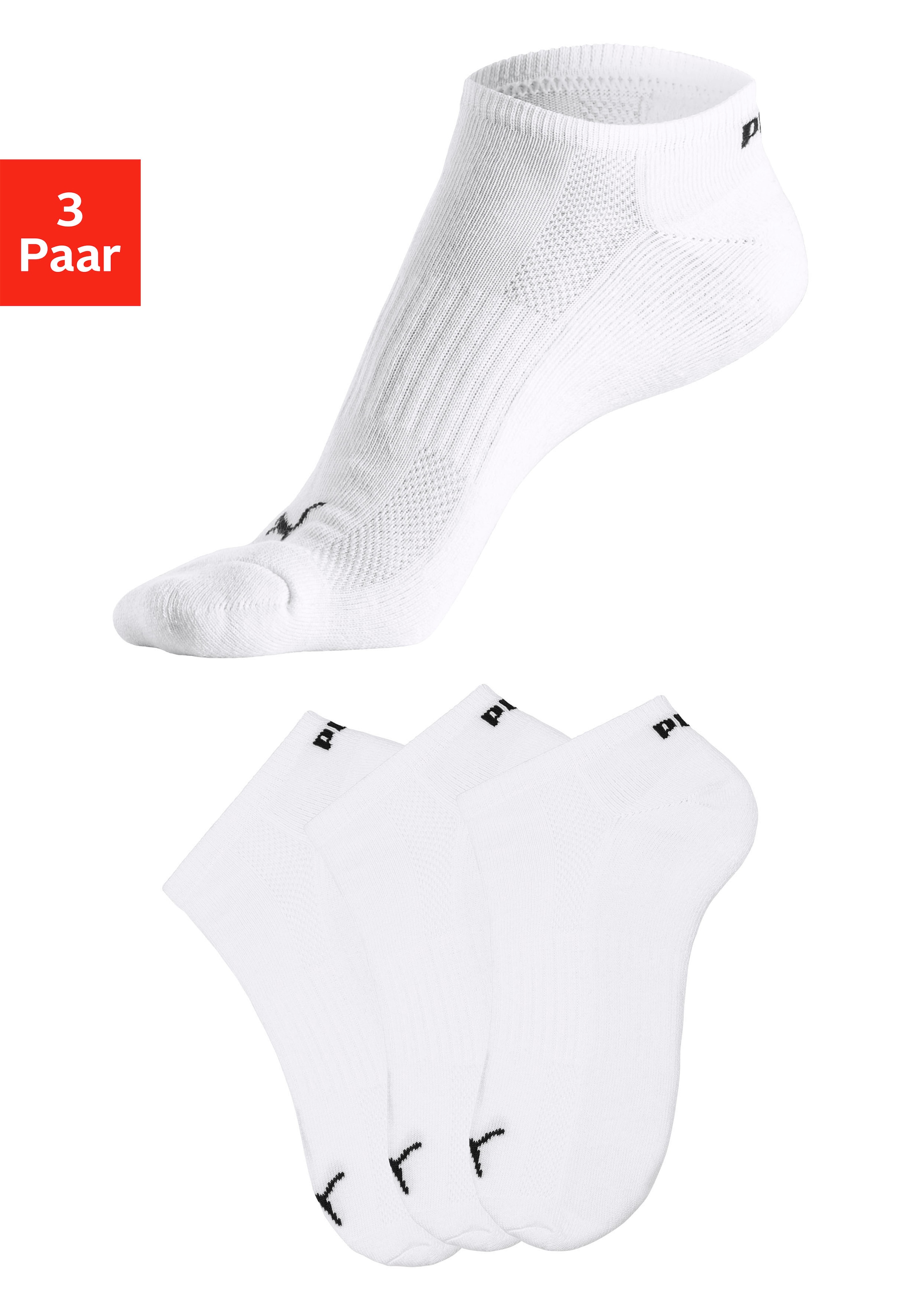 PUMA Sneakersocken "PUMA UNISEX CUSHIONED SNEAKER 3P" 3 Stk. tlg. mit Frott günstig online kaufen