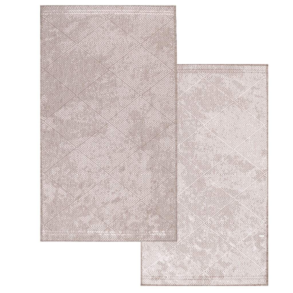 Carpet City Outdoorteppich »DUO RUG 5845« rechteckig 5 mm Höhe Wendeteppich Wetterfest In- & Outdoor, Balkon, Terrasse, Wohnzimmer