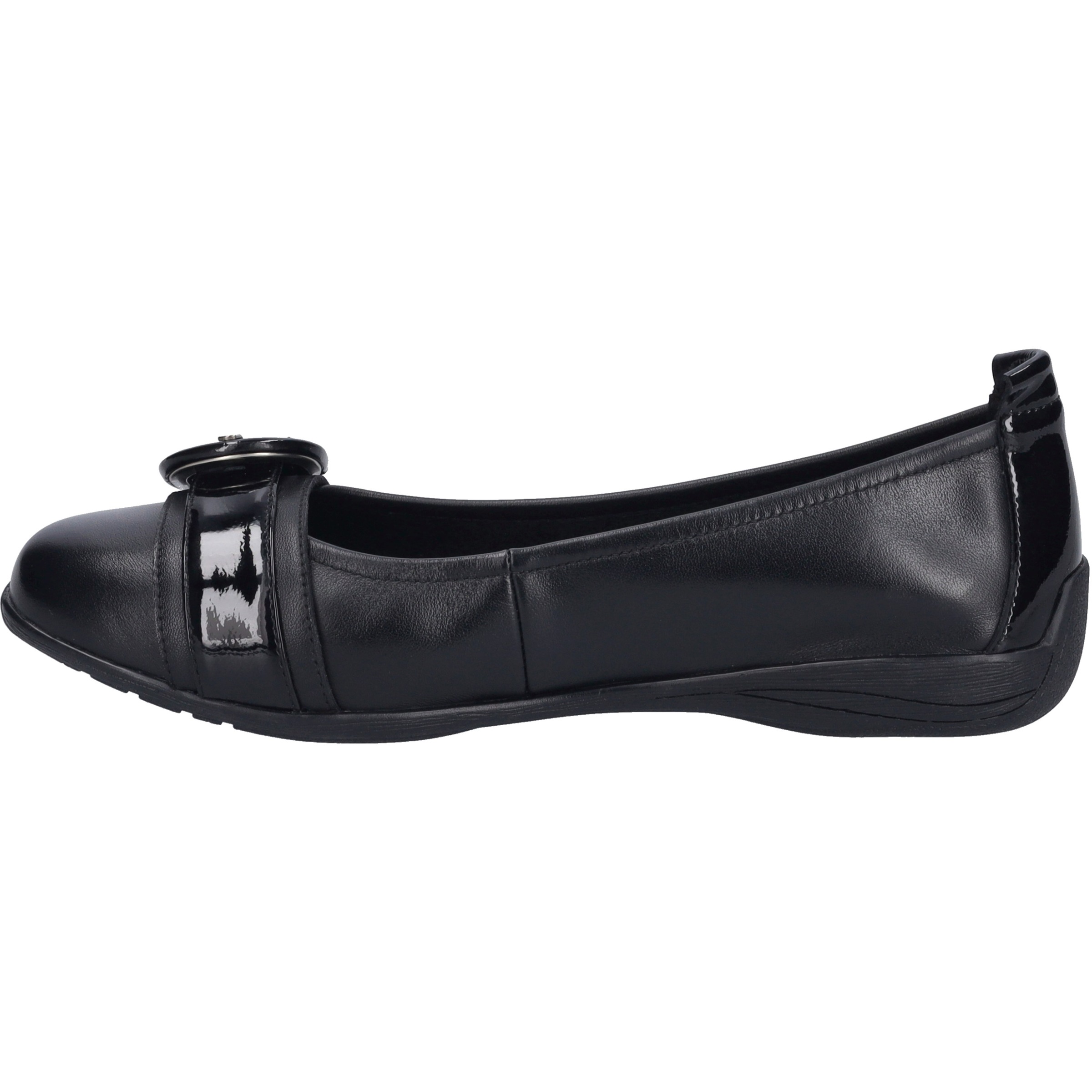 Ballerina JOSEF SEIBEL "Fenja 23, black-black", Damen, Gr. 40, schwarz (schwarz, schwarz), Obermaterial: 100% Rindsleder Leather cow., Schuhe Ballerina 2