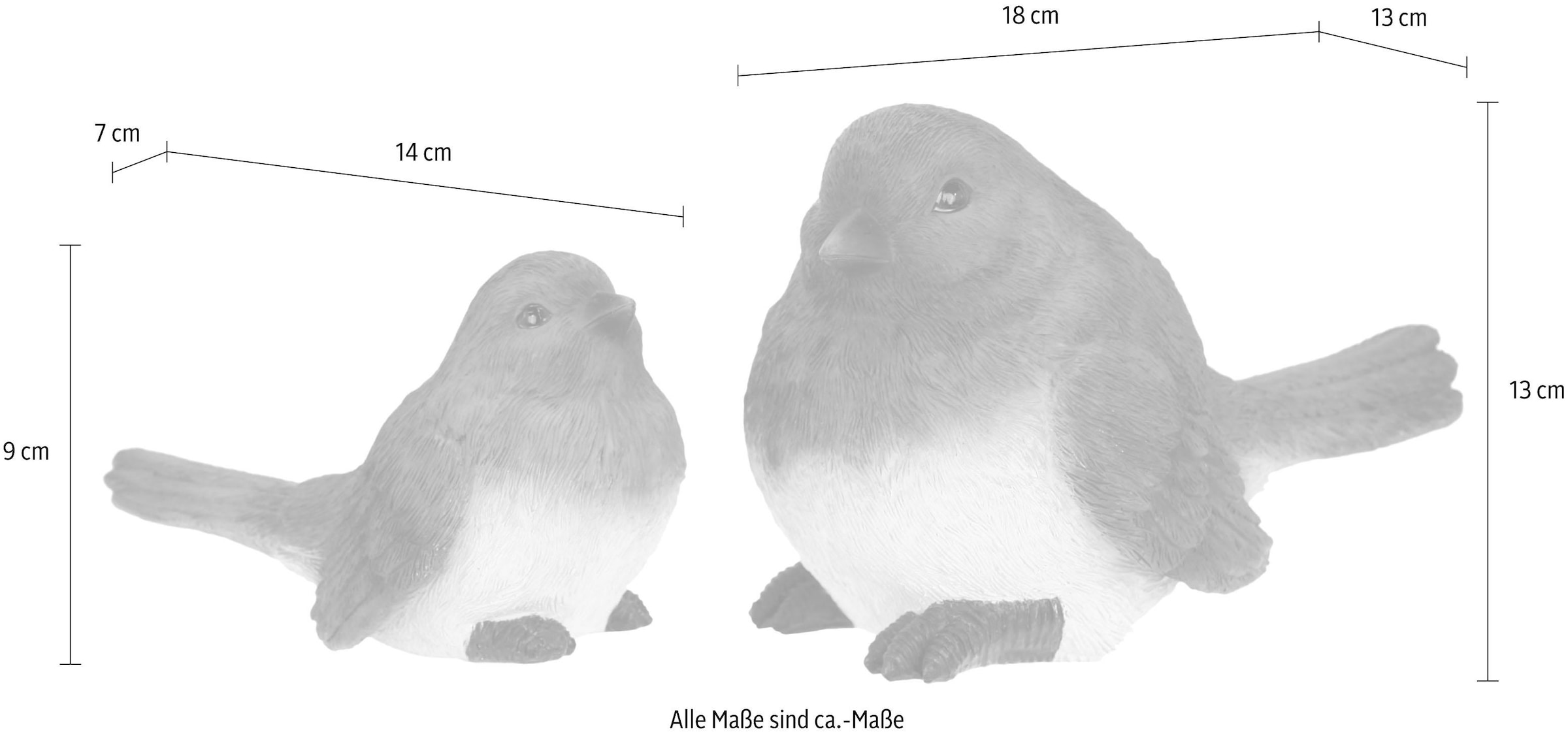 Set) | kaufen (2er BAUR Dekofigur, Polyresin-Vögel I.GE.A.