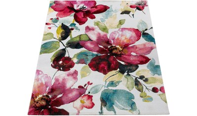 Paco Home Teppich »Canvas 854«, rechteckig, 16 mm Höhe, Kurzflor, modernes Blumen... kaufen