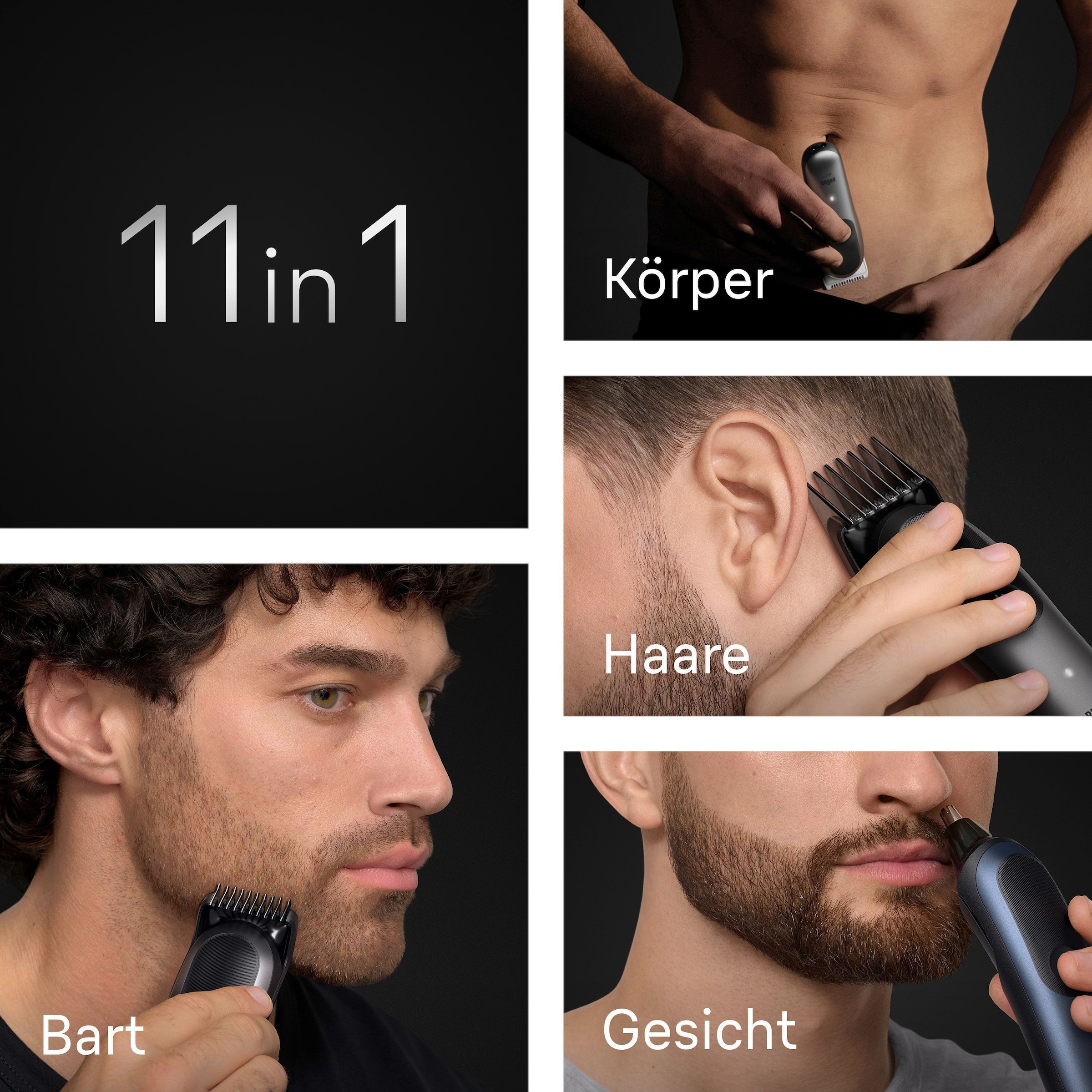 Braun Haarschneider »Braun All-in-One Series 7, 11-in-1 Groomingset«, 120 Min Akku, SkinGuard-Technologie, AquaGrip für Unterwassernutzung