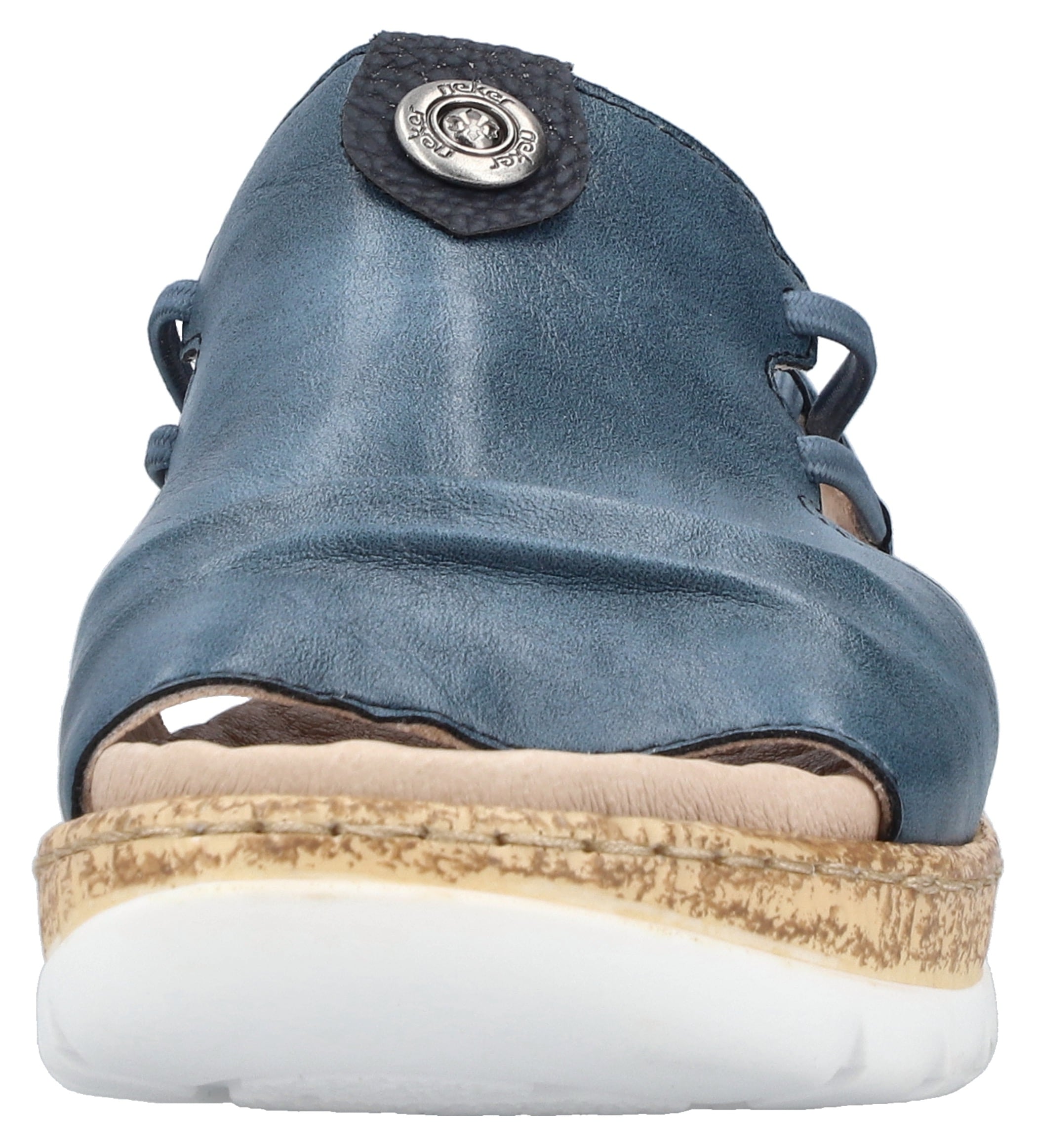 Rieker Sandale, Sommerschuh, Sandalette, Schlupfschuh mit seitlichen Gummizügen
