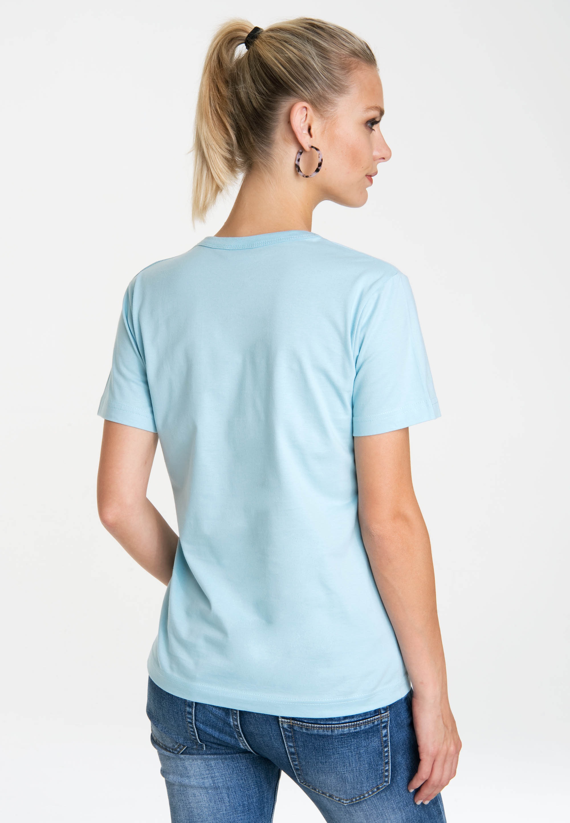 T-Shirt LOGOSHIRT "Sesamstrasse - Krümelmonster", Damen, Gr. XXL, blau (hellblau), 100% Baumwolle, bedruckt, normal, Rundhals, Shirts T-Shirt, mit lizenziertem Originalddesign 3