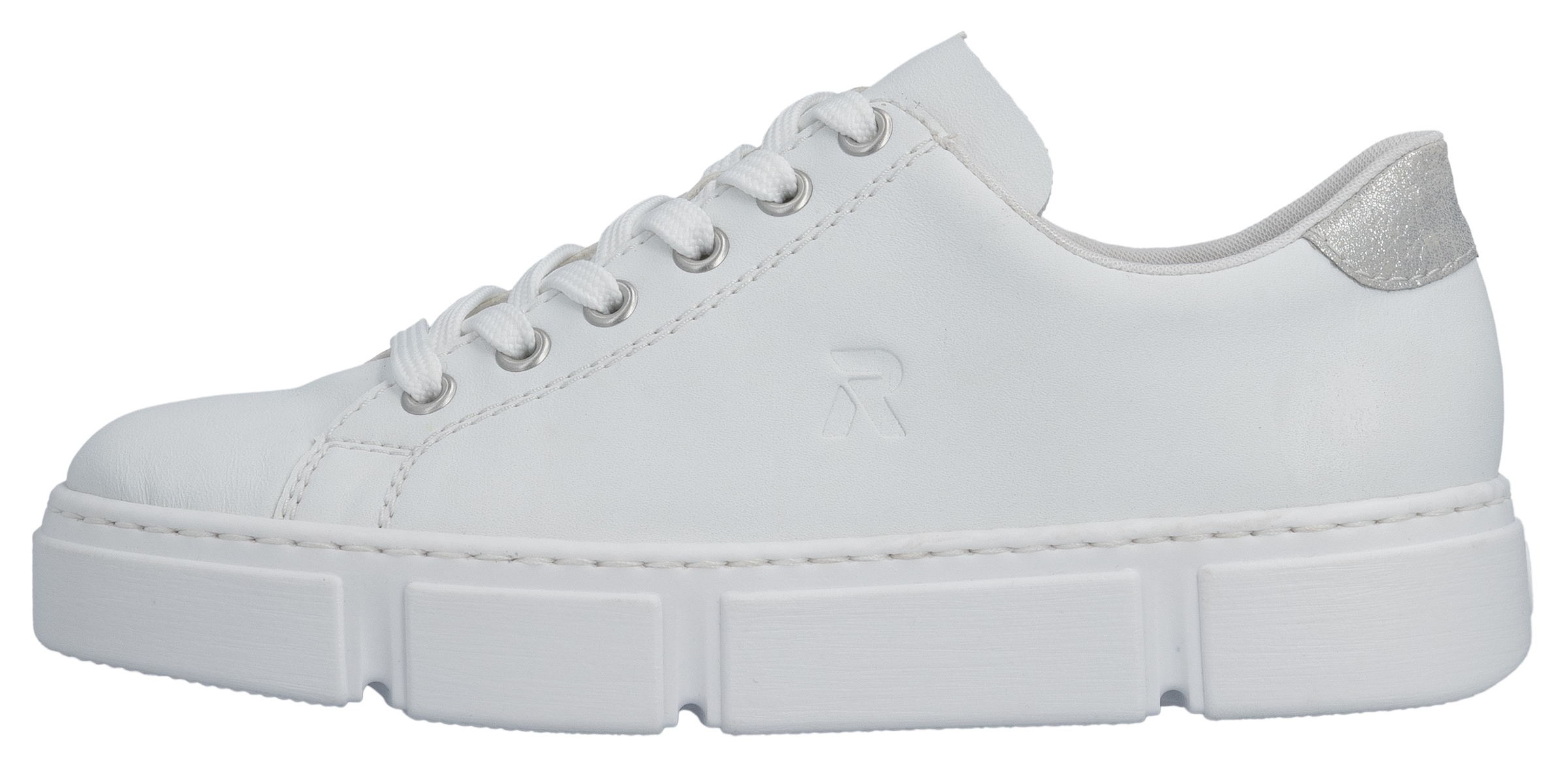 Rieker Plateausneaker  in monochromer Optik, Freizeitschuh, Halbschuh, Schnürschuh