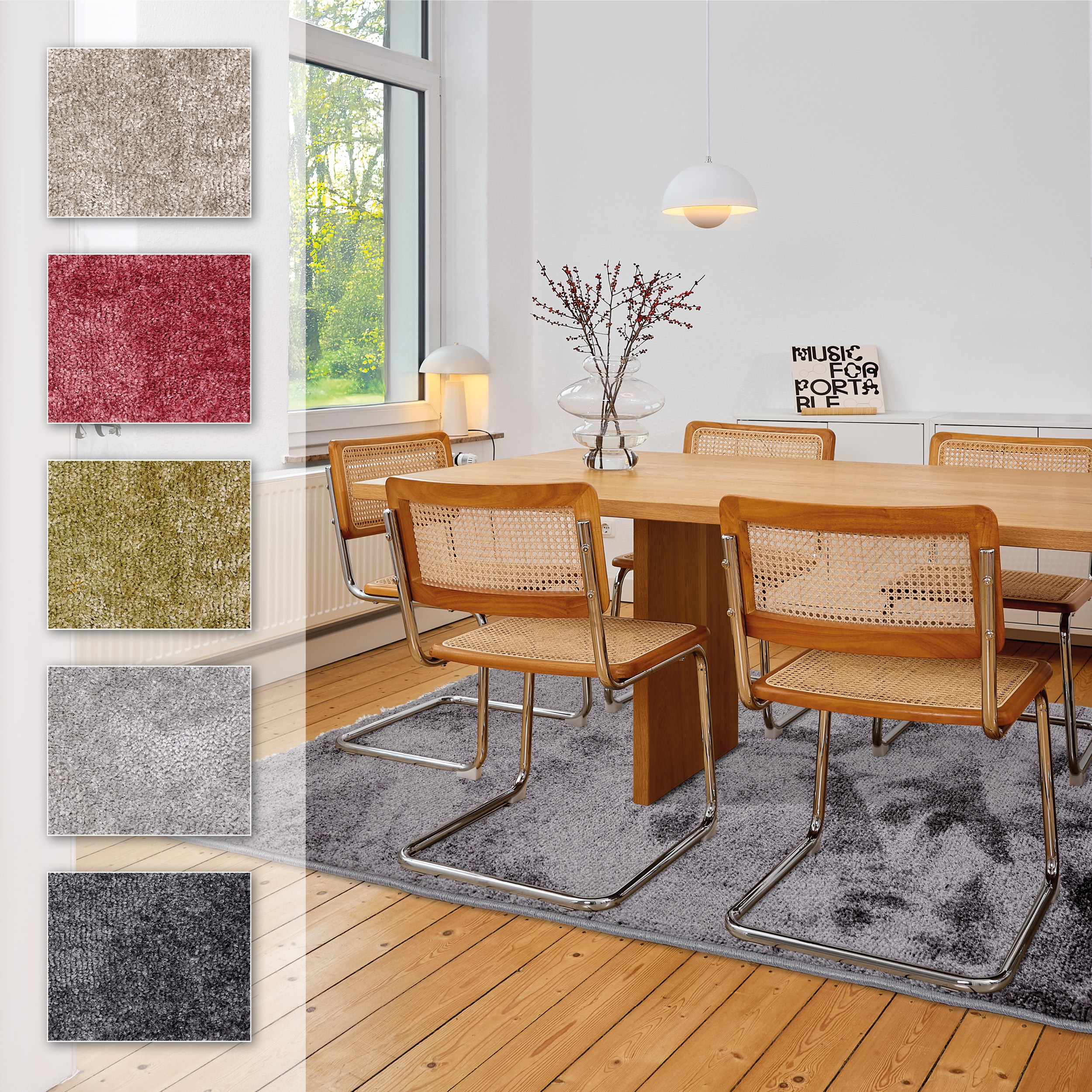 ASTRA "Stevie 250" rechteckig 9 mm Höhe weicher Kurzflor, gewebt, Wohnzimmer, Schlafzimmer