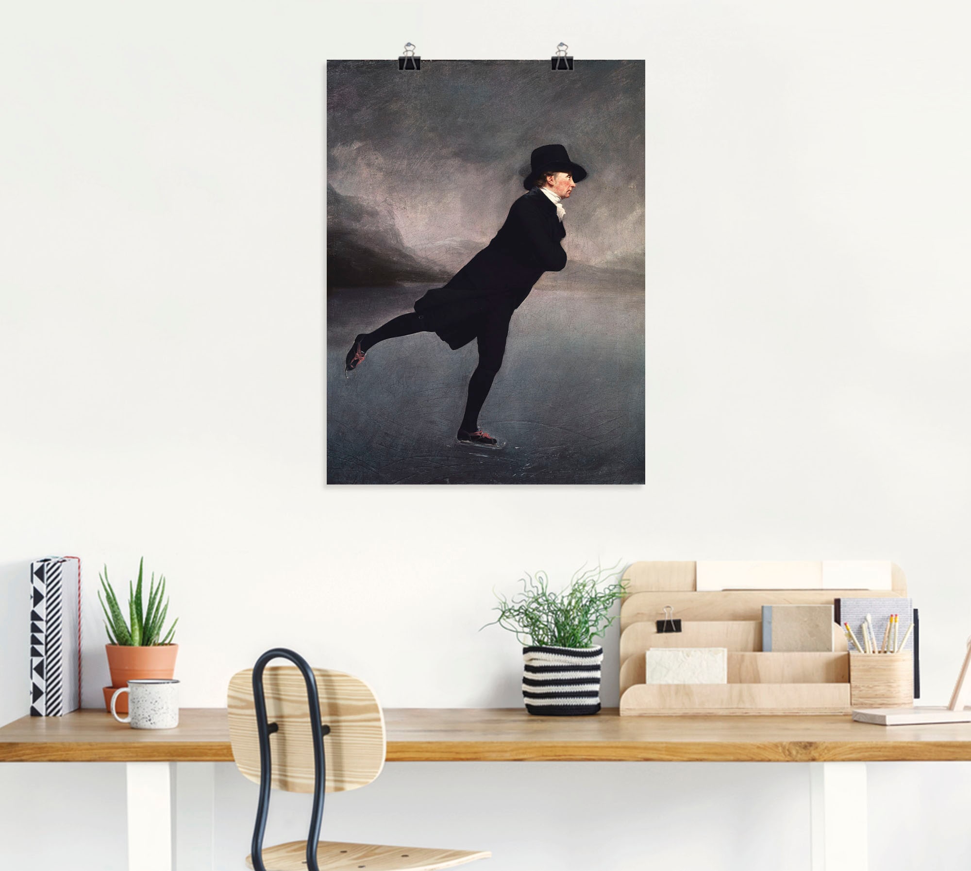 Artland Wandbild »Pfarrer Robert Walker beim Eislaufen«, Mann, (1 St.), als Leinwandbild, Poster in verschied. Größen