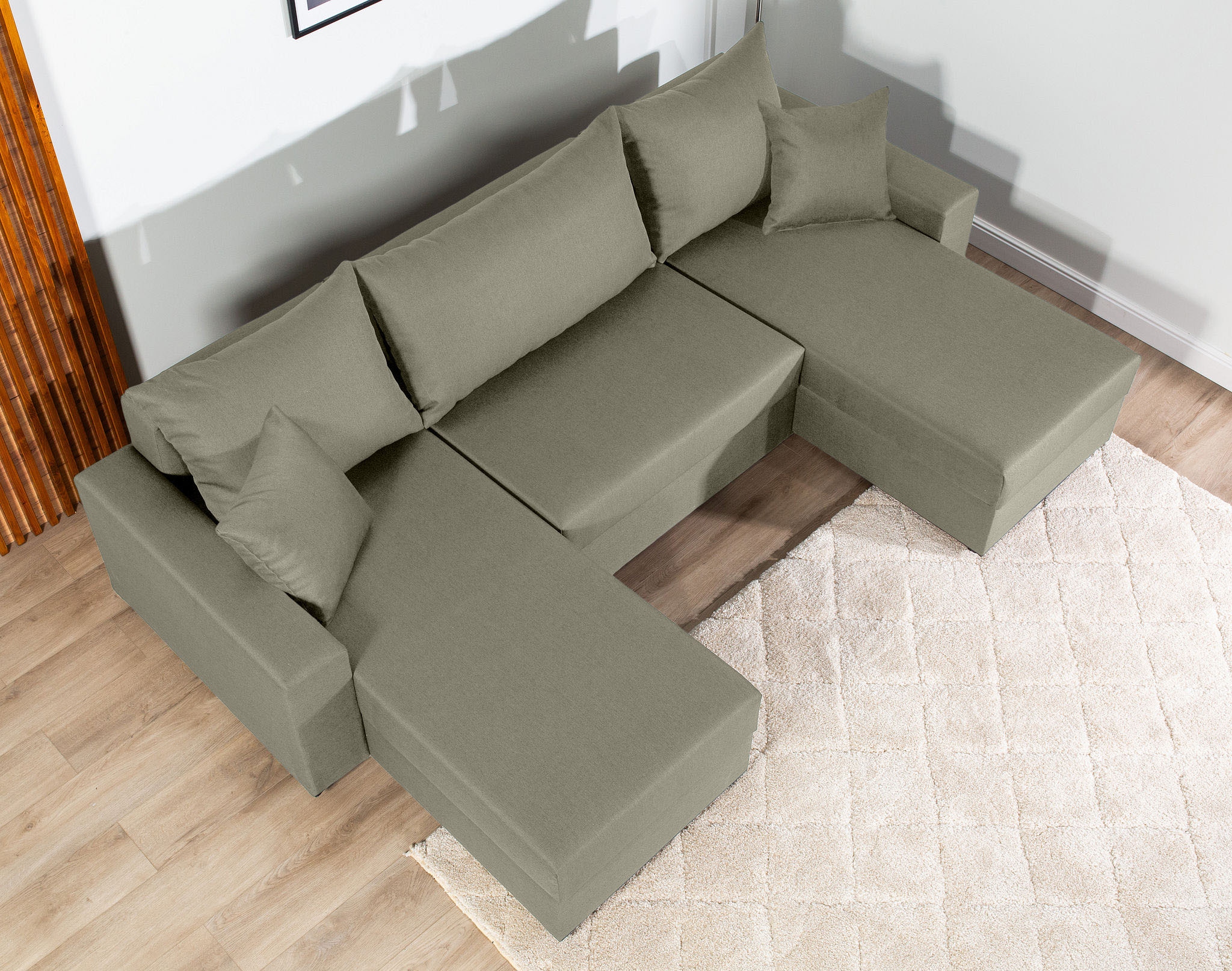 COLLECTION AB Wohnlandschaft »Pico U-Form«, Wohnlandschaft,2 X Ottomane,Polyätherschaum Polsterung