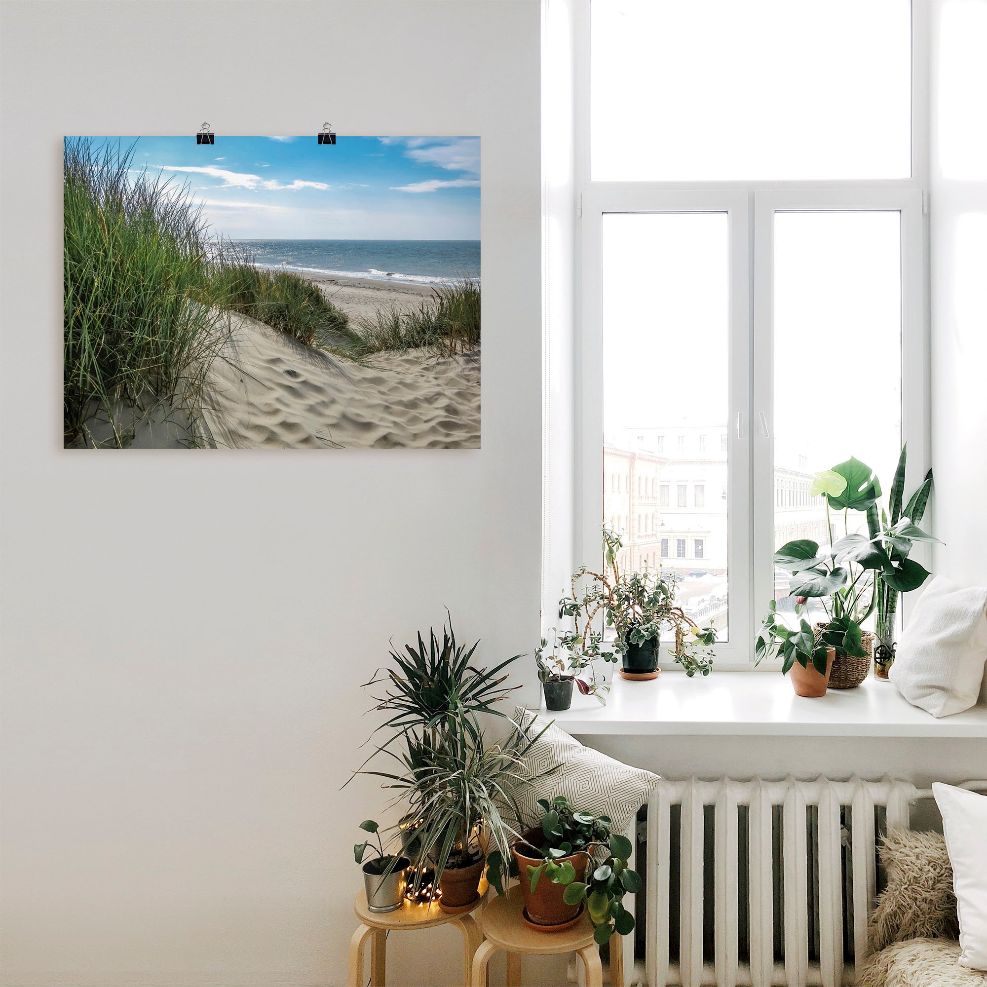 Artland Wandbild "Dünenlandschaft im Sommer an der Nordsee" Strand 1 Stk. t günstig online kaufen
