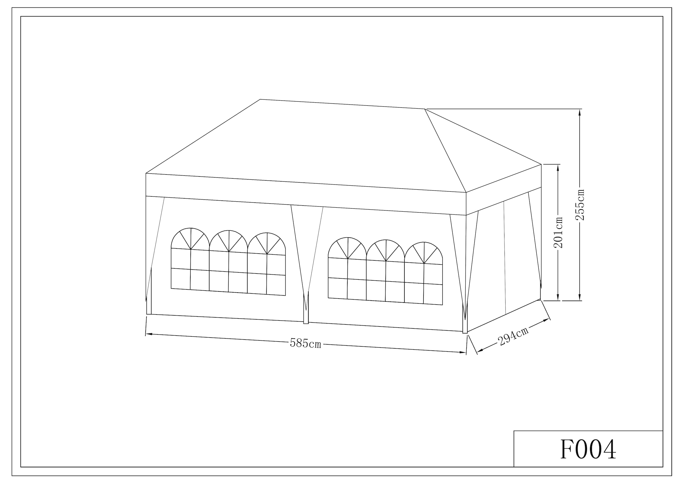 KONIFERA Faltpavillon »Alicante« Festival & Party Pavillon, Sonnen & Windschutz BxT: 300x600 cm