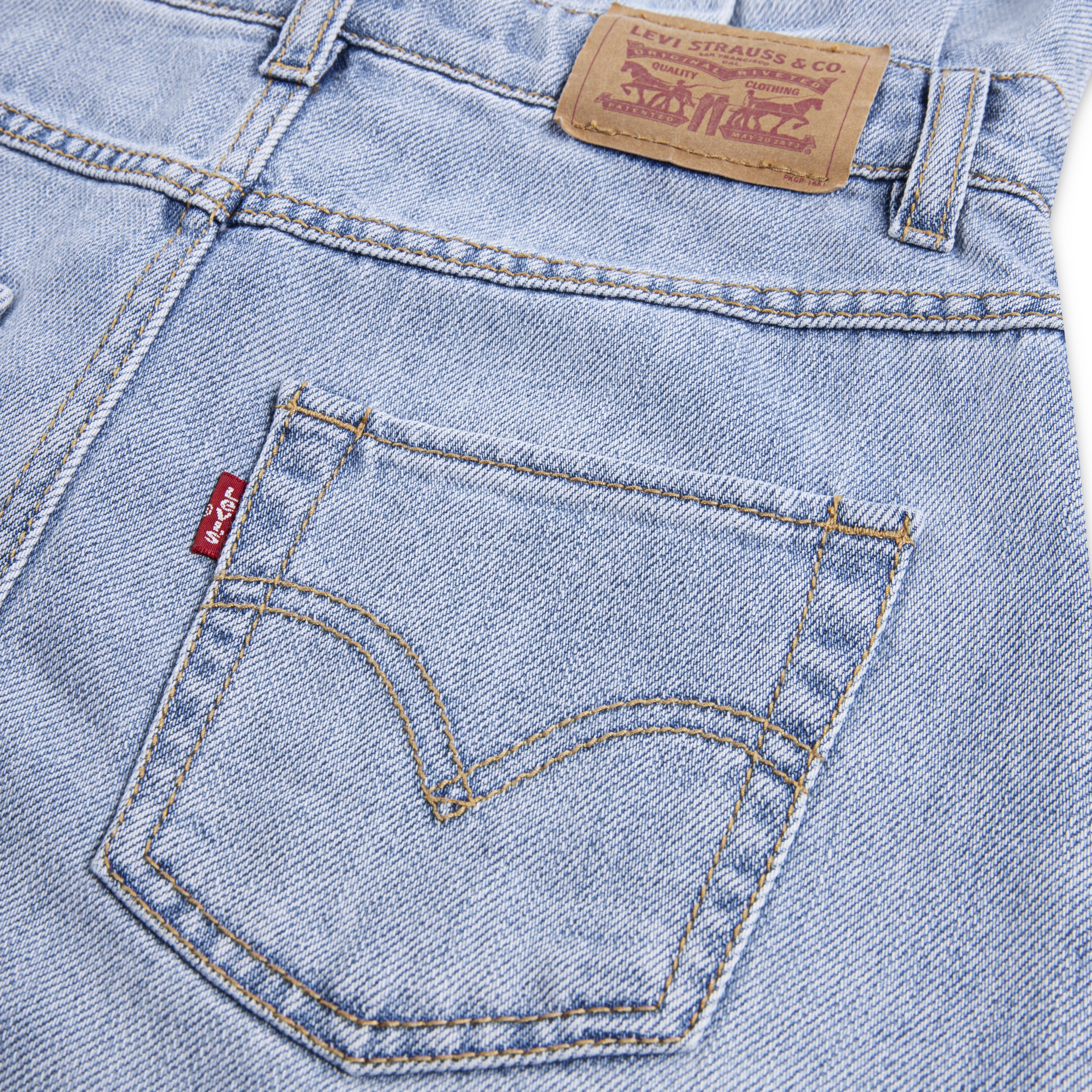 Thumbnail - Levis Kids Jeanskleid "LVG LS WESTERN DRESS" Brusttaschen Gesäßtaschen mit Druckknöpfen, for Girls