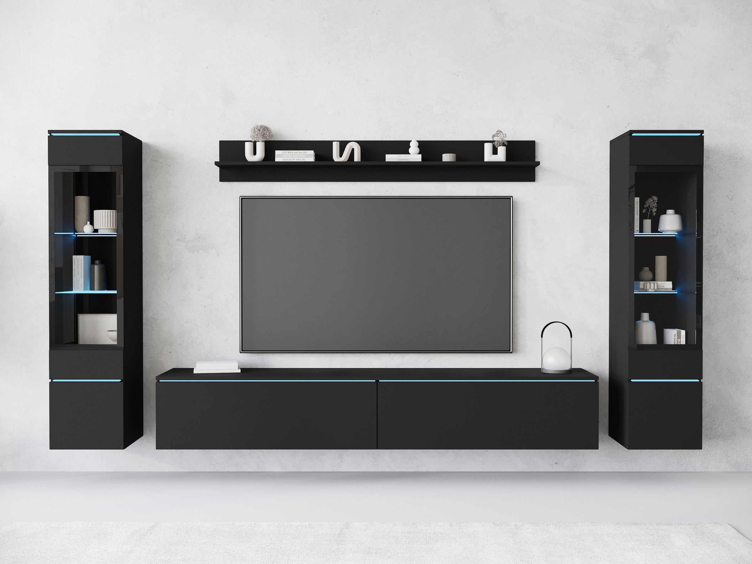 INOSIGN Wohnwand "VERA II" Komplett-Set, 4 Stk. tlg. Vitrine mit Verglasung günstig online kaufen