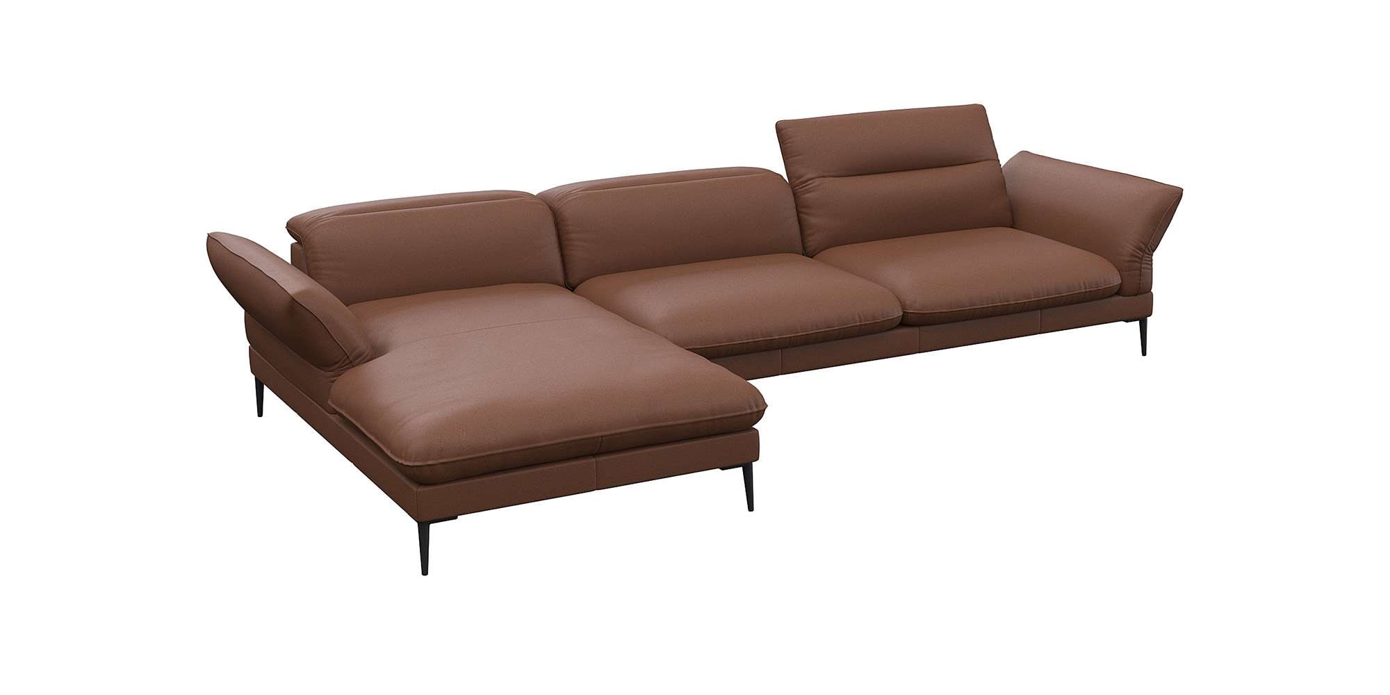 FLEXLUX Ecksofa "Salino, Funktionssofa mit Recamiere, Relaxsofa, Ecksofa", günstig online kaufen