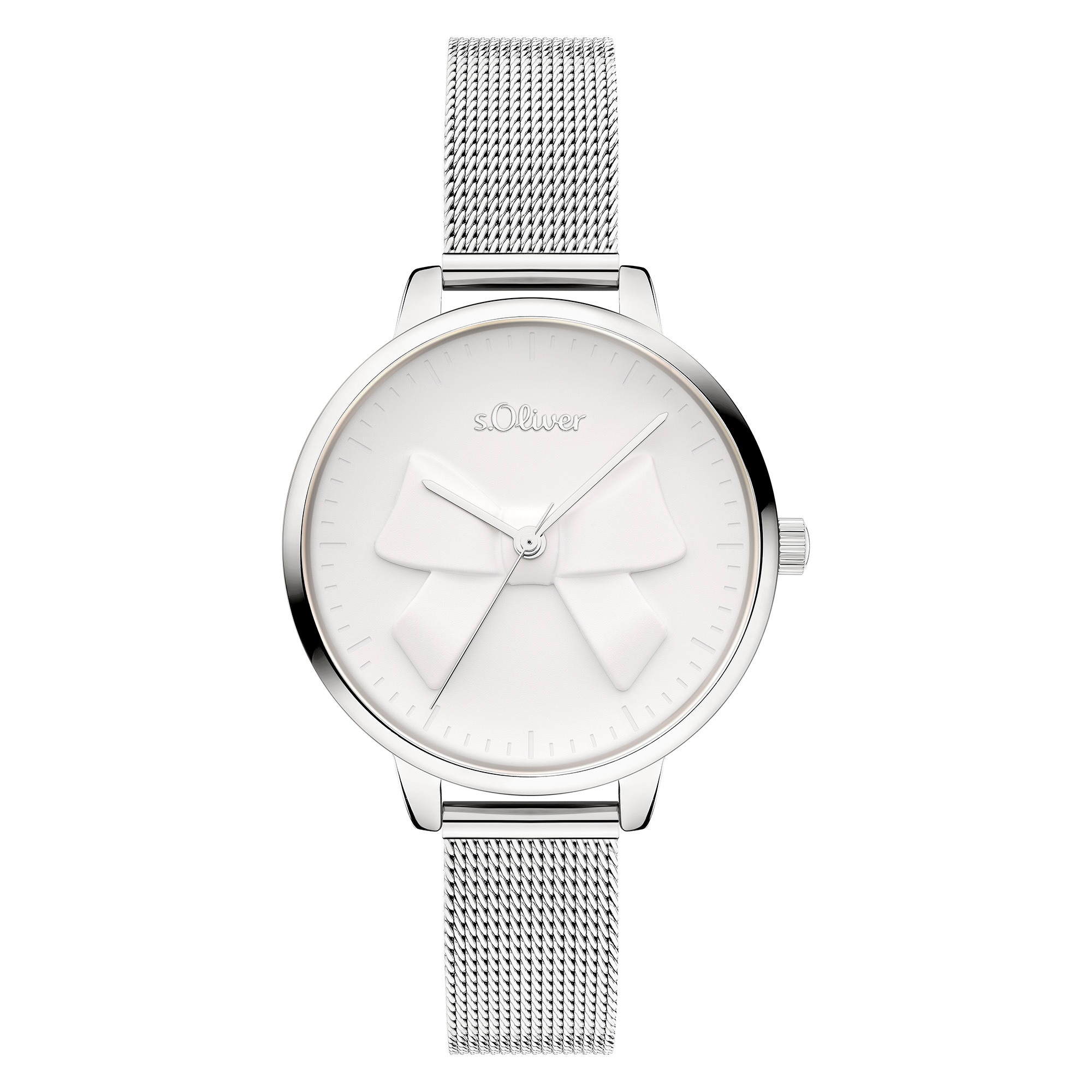 s.Oliver Quarzuhr »Lovely Time« Armbanduhr, Damenuhr, Edelstahlarmband, analog