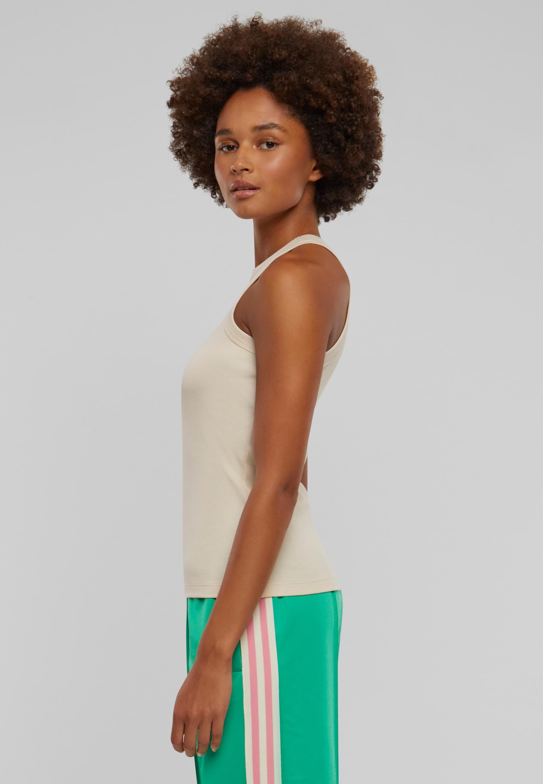 URBAN CLASSICS Muskelshirt »Urban Classics Damen Ladies Racer Back Rib Top«, (1 tlg.)