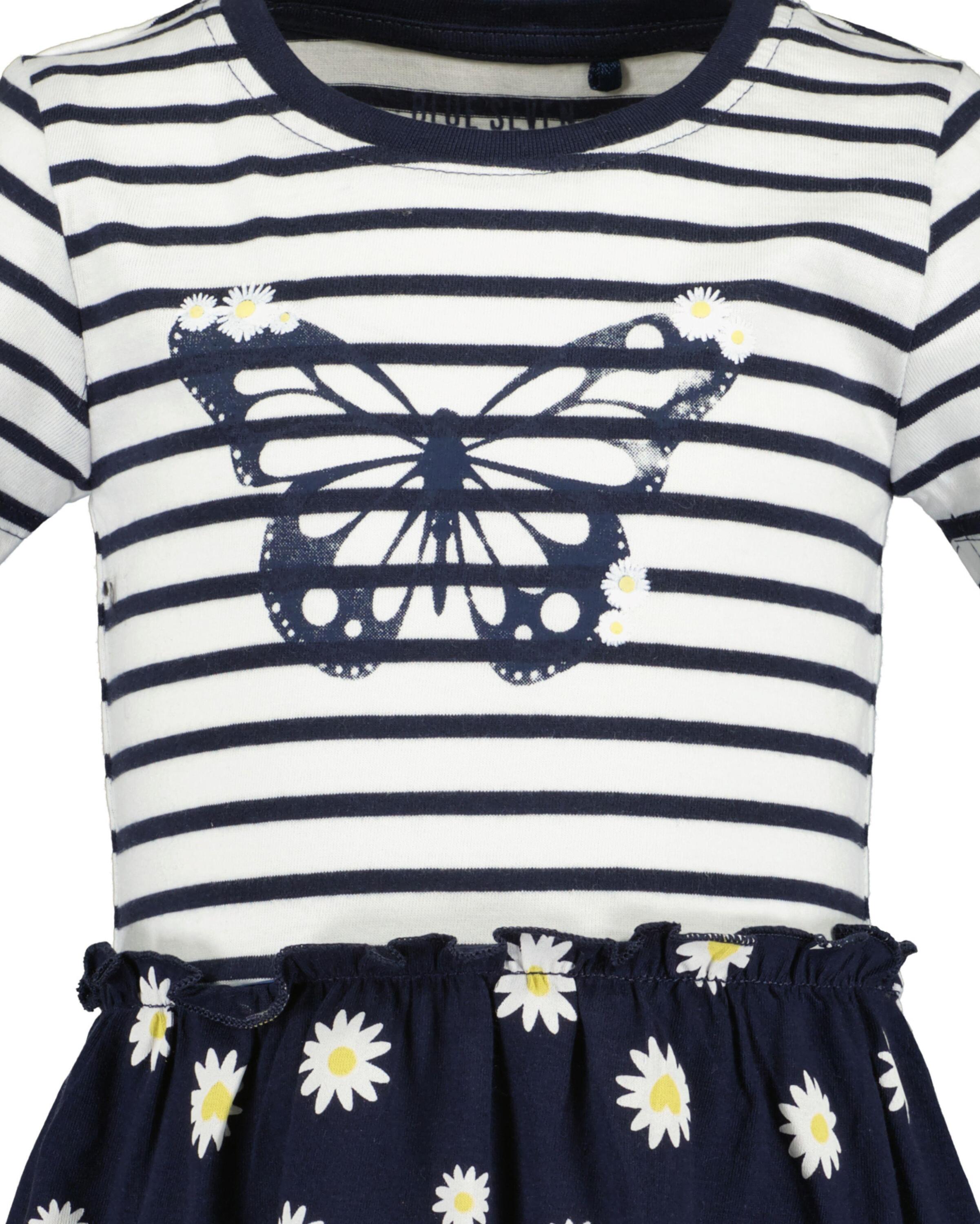 Thumbnail - Blue Seven Jerseykleid "Blue Seven Mädchen Kleid kurzarm mit Schmetterling"