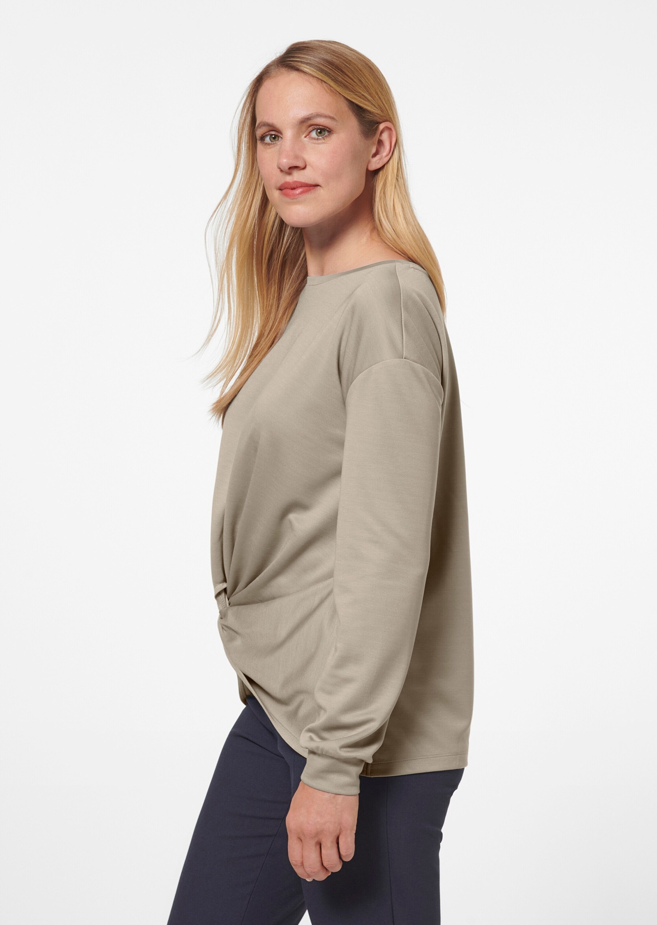 MADELEINE Langarmshirt »Sweatshirt Sweatshirt mit Knoten-Drapierung«