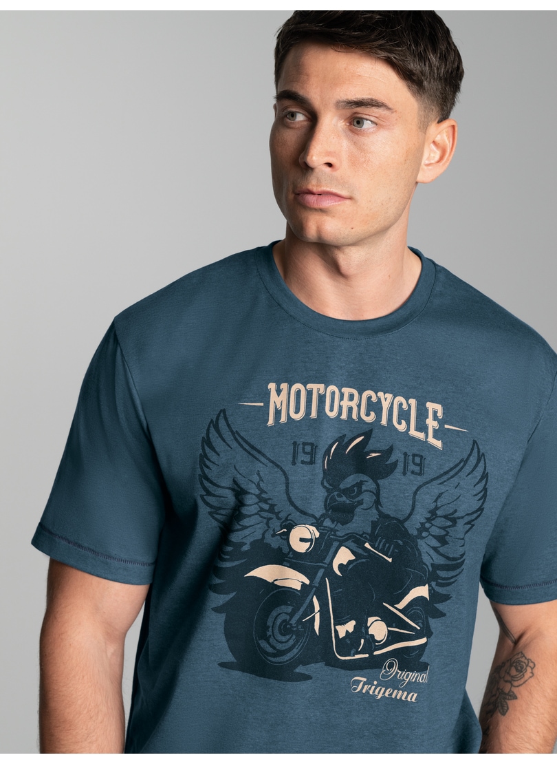 Trigema T-Shirt "TRIGEMA T-Shirt mit großem Motorrad-Printmotiv" 1 Stk. tlg günstig online kaufen