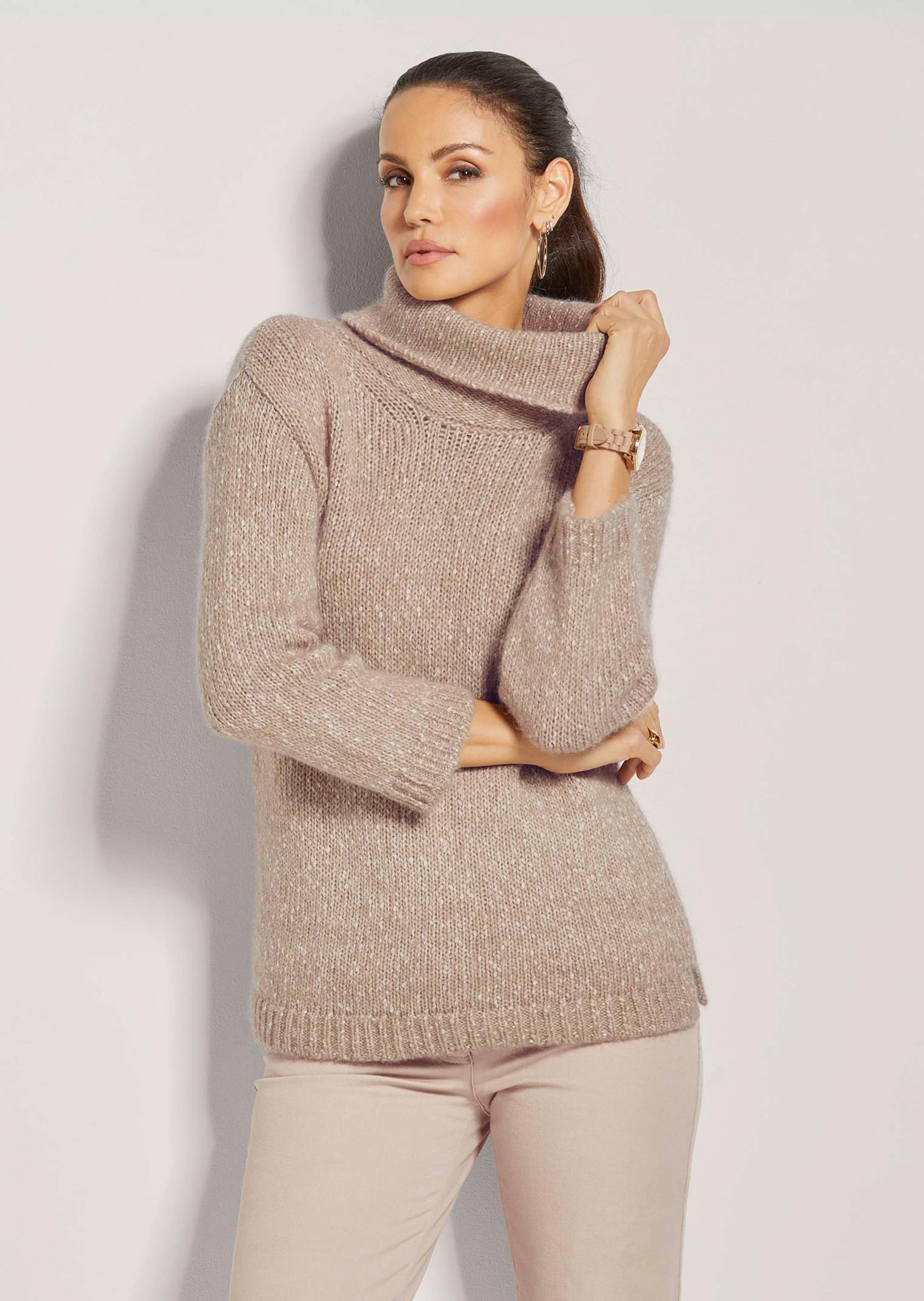 MADELEINE Longpullover "Pullover Rollkragen-Pullover mit 3/4-Arm" günstig online kaufen