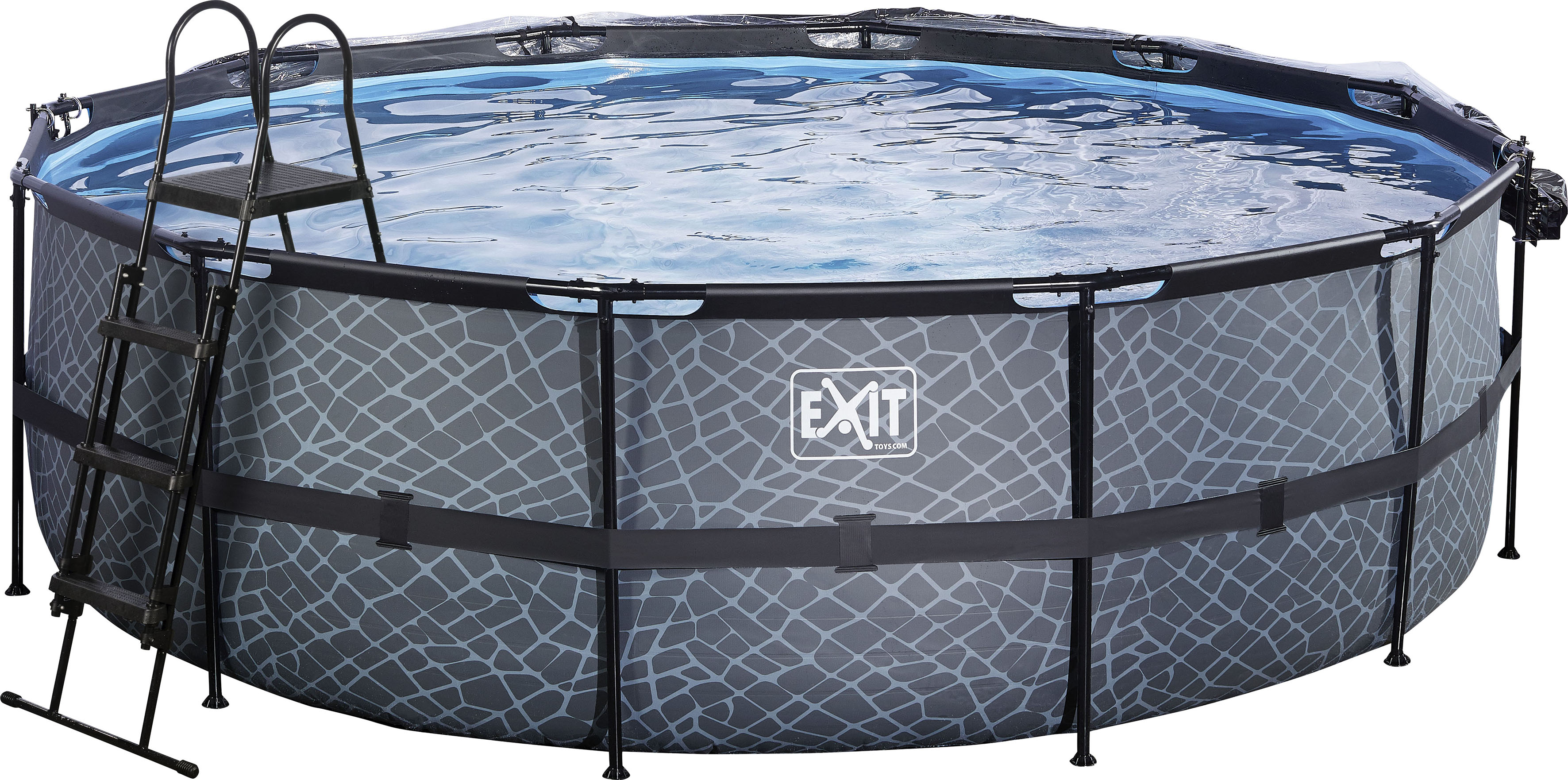 Thumbnail - EXIT Framepool "inkl. multifunktionaler Poolabdeckung & Wärmepumpe", (Set, 5 tlg.), ØxH: 450x122 cm, mit Sandfilteranlag...