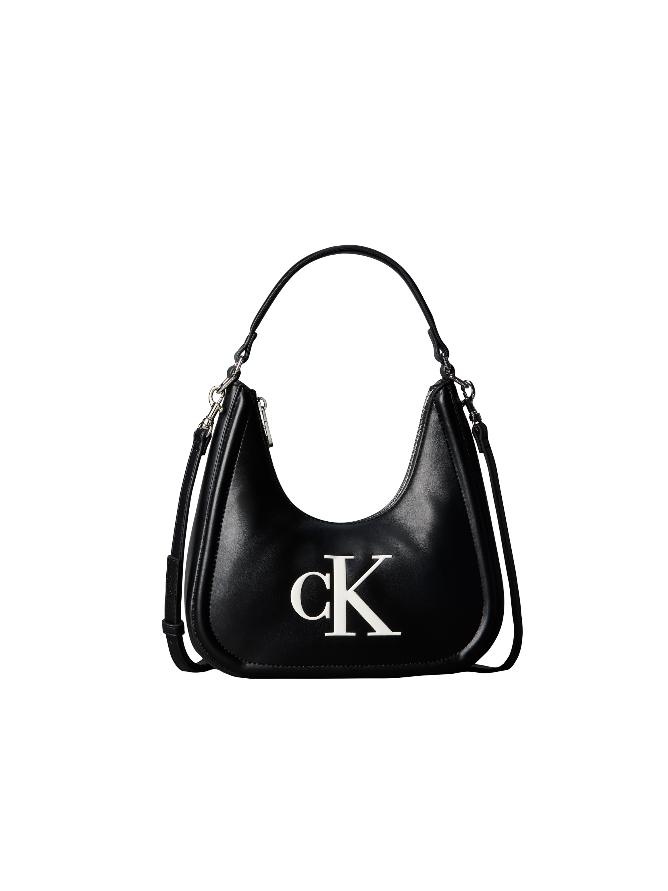 Calvin Klein Hobo "BOLD CK SMALL CRESCENT BAG" Mini Bag, Henkeltasche mit Schulterriemen und CK-Logo