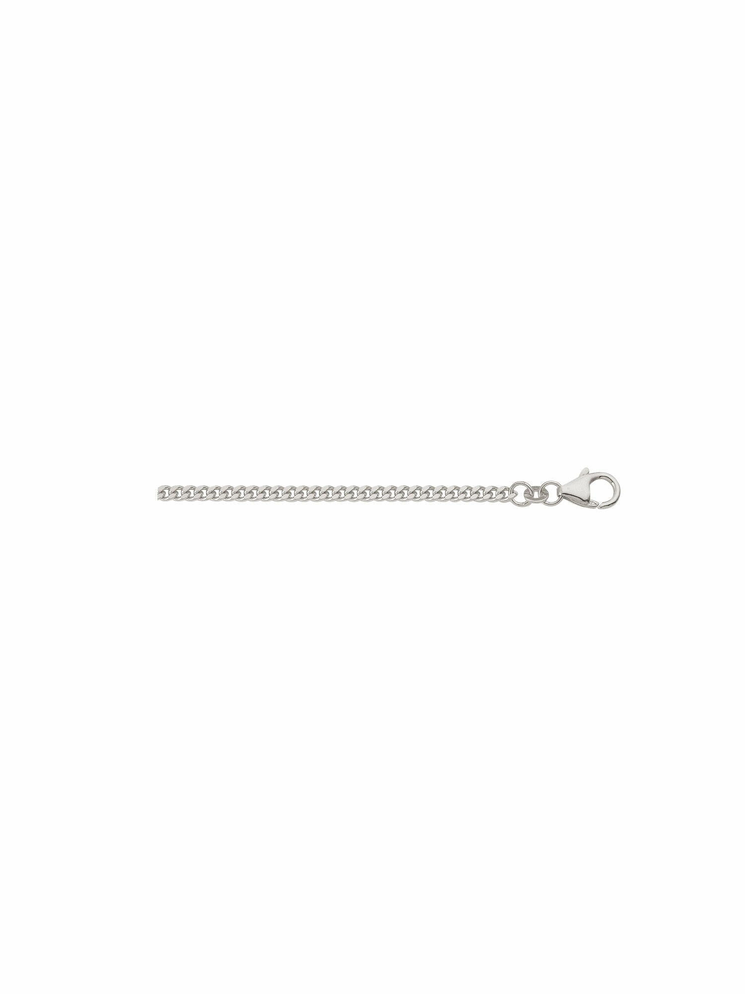 Adelia´s Silberkette »925 Silber Flach Panzer Halskette Ø 2,1 mm«, Silberschmuck für Damen