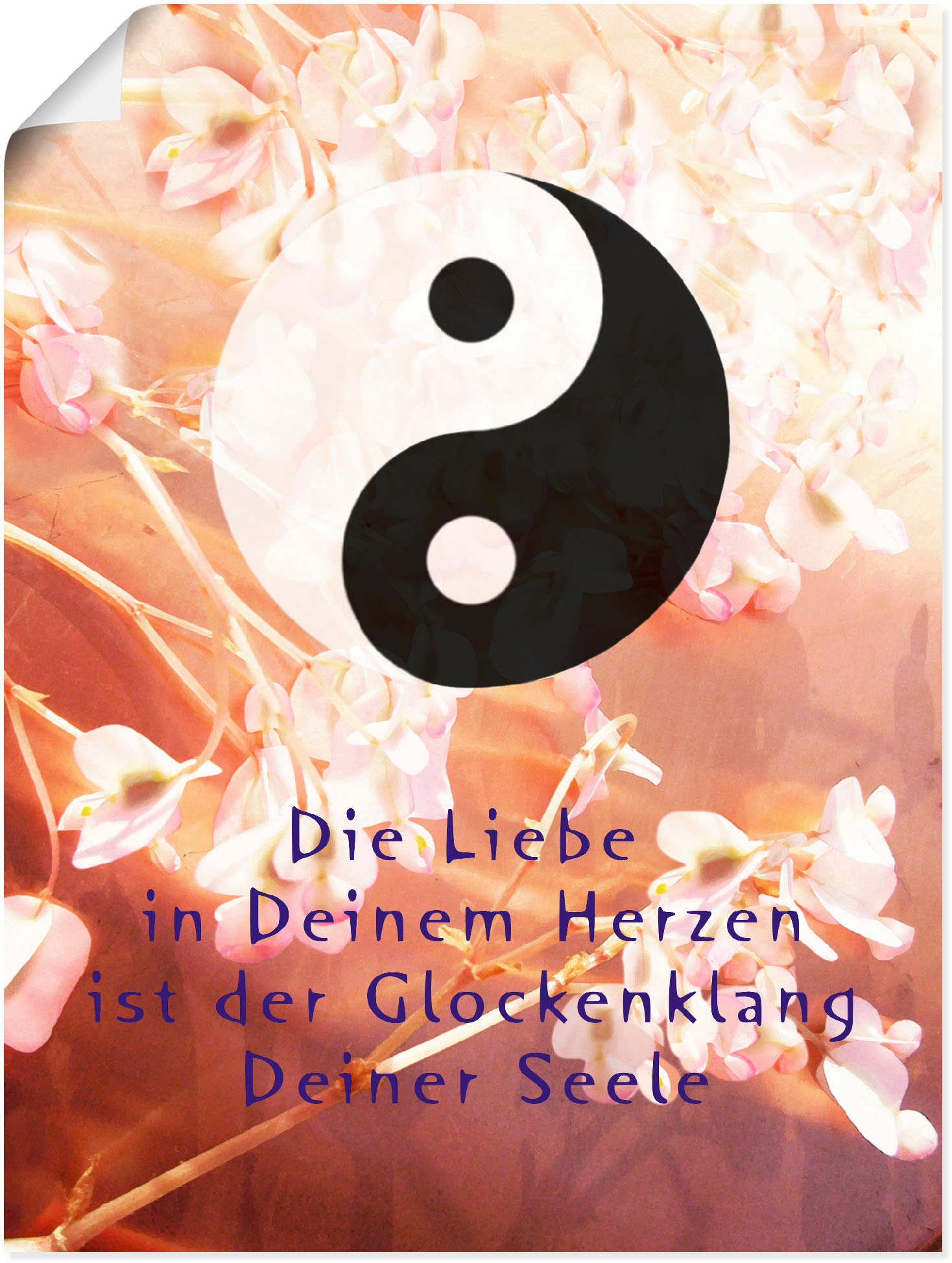 Artland Wandbild "Yin Yang Glockenklang", Spirituelle Bilder, (1 St.), als Poster, Wandaufkleber in verschied. Größen