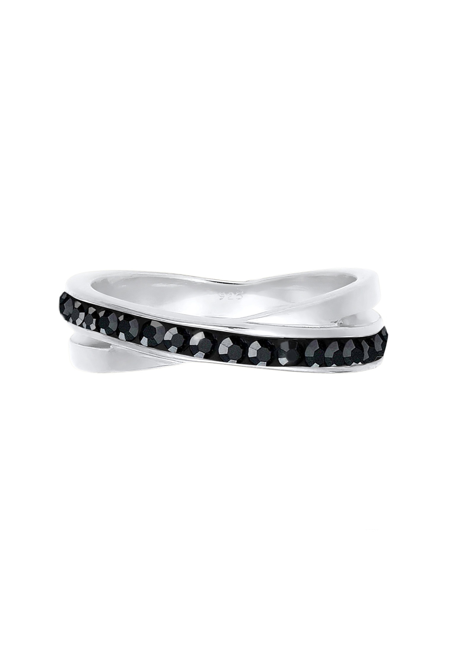 Elli Silberring »Ring Wickelring Zart 925 Silber, mit Kristallen von Swarovski®«