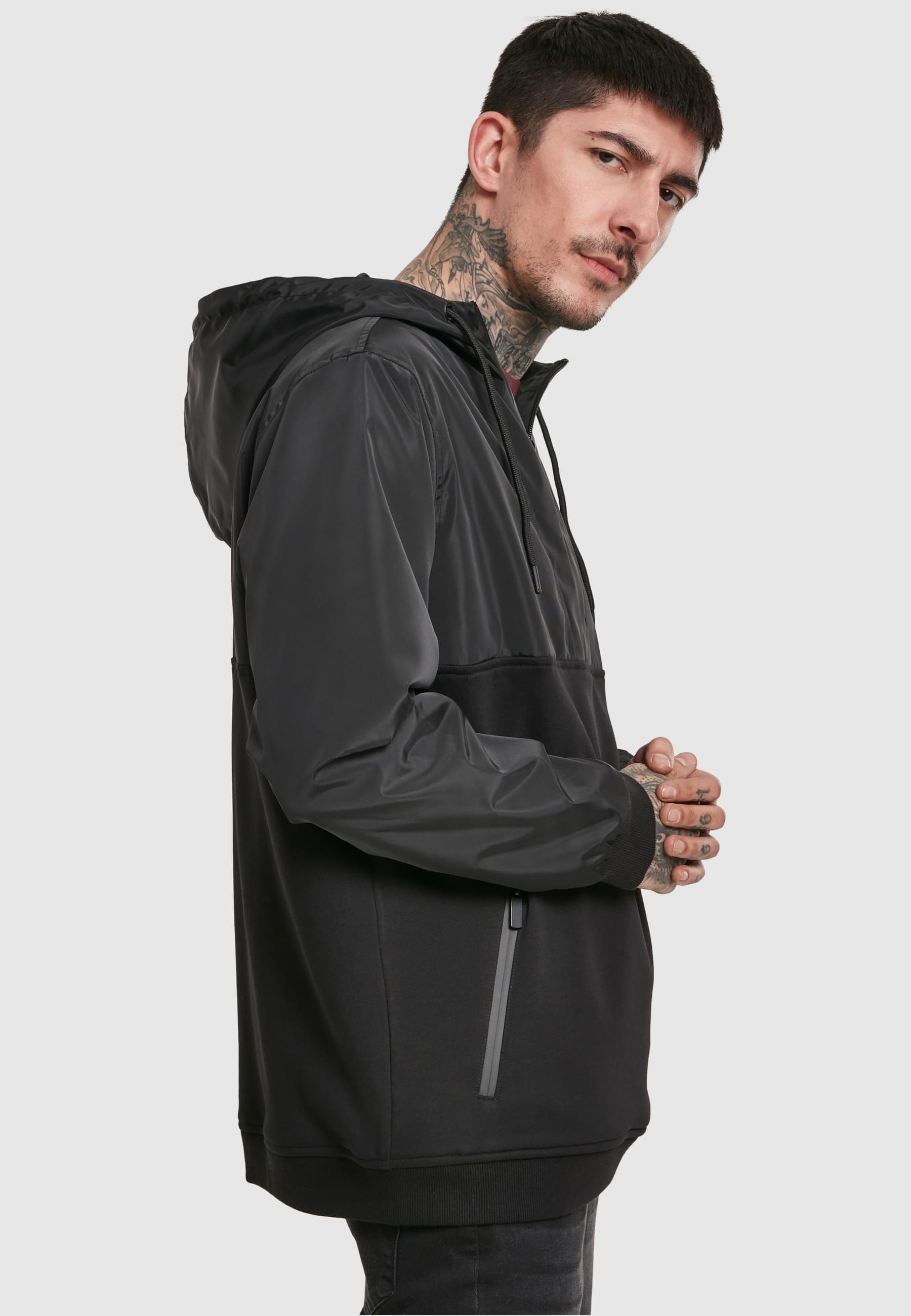 URBAN CLASSICS Sweatjacke »Urban Classics Herren Military Half Zip Hoody«