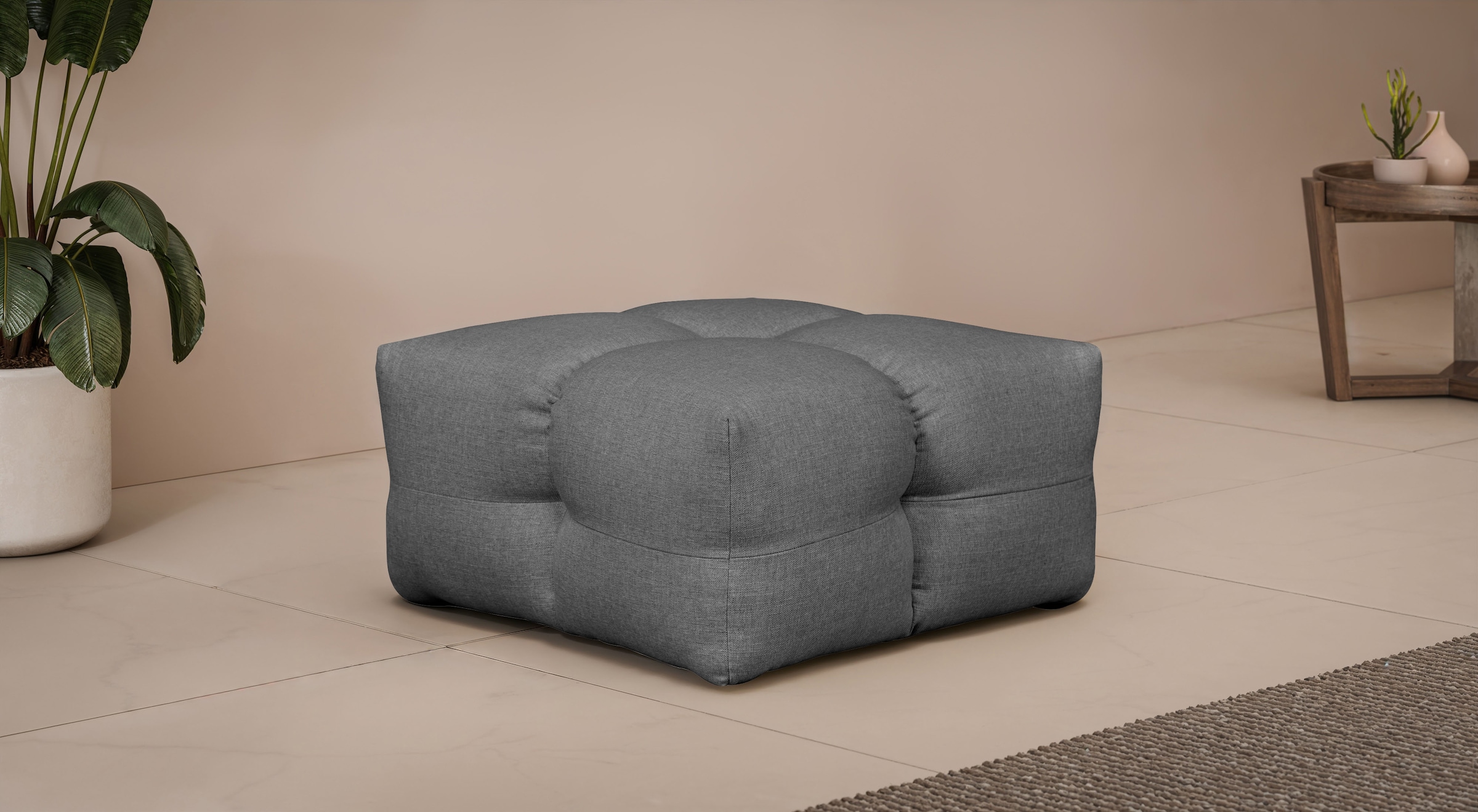 LeGer Home by Lena Gercke Polsterhocker "TALISHA Sitzhocker, moderne Steppu günstig online kaufen