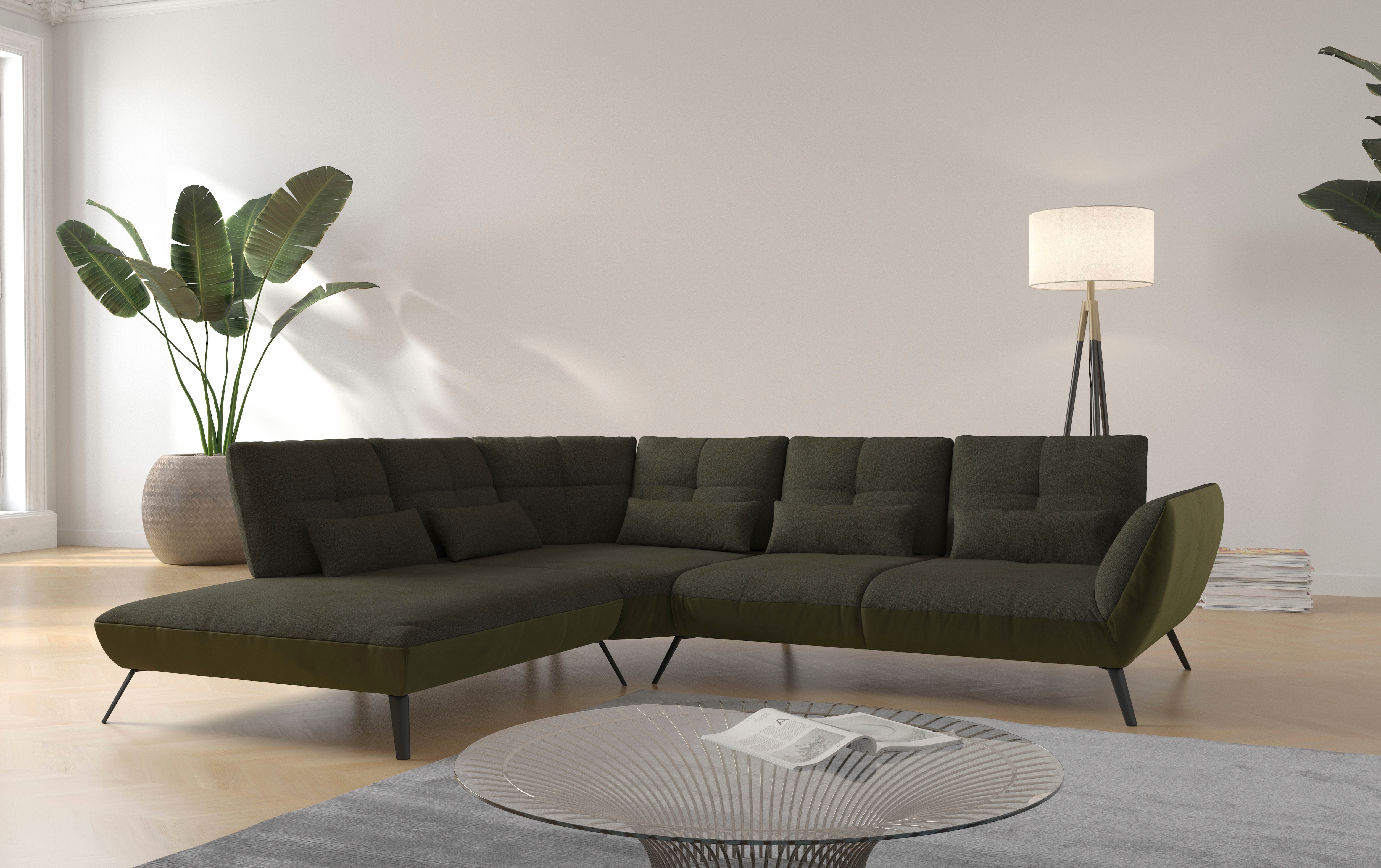 OTTO home Ecksofa "Mikado L-Form" inkl. Sitztiefenverstellung und Armteilverstellung