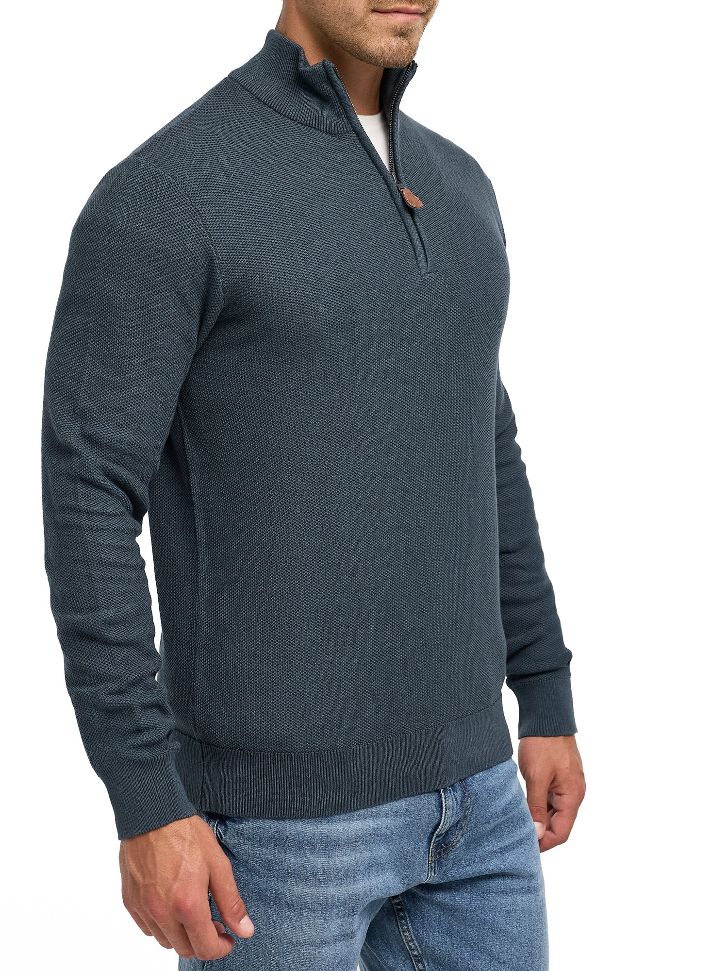Indicode Troyer »INJexmon ½ Zip« Baumwolle, regular fit