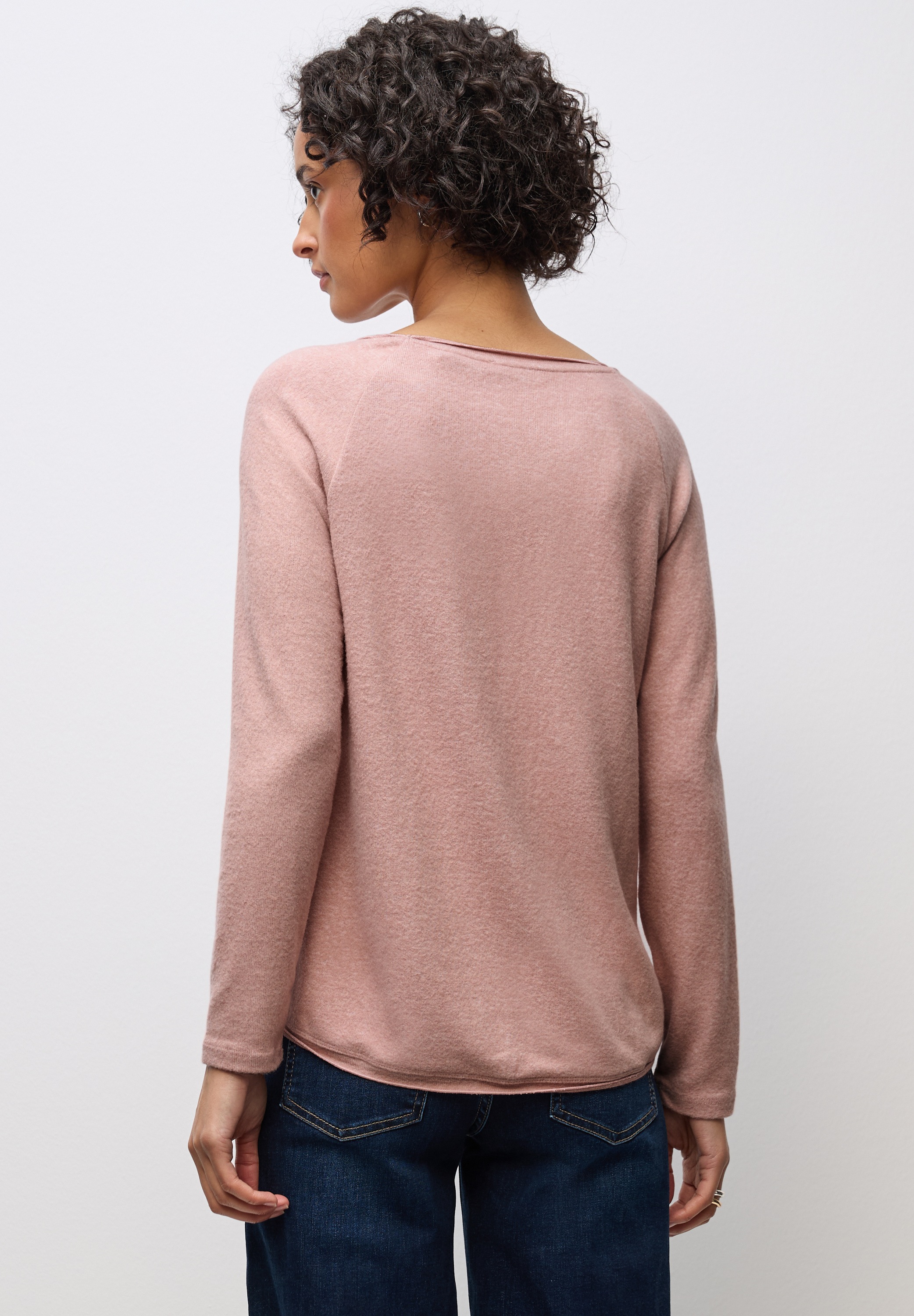 STREET ONE Langarmshirt, aus softem Materialmix