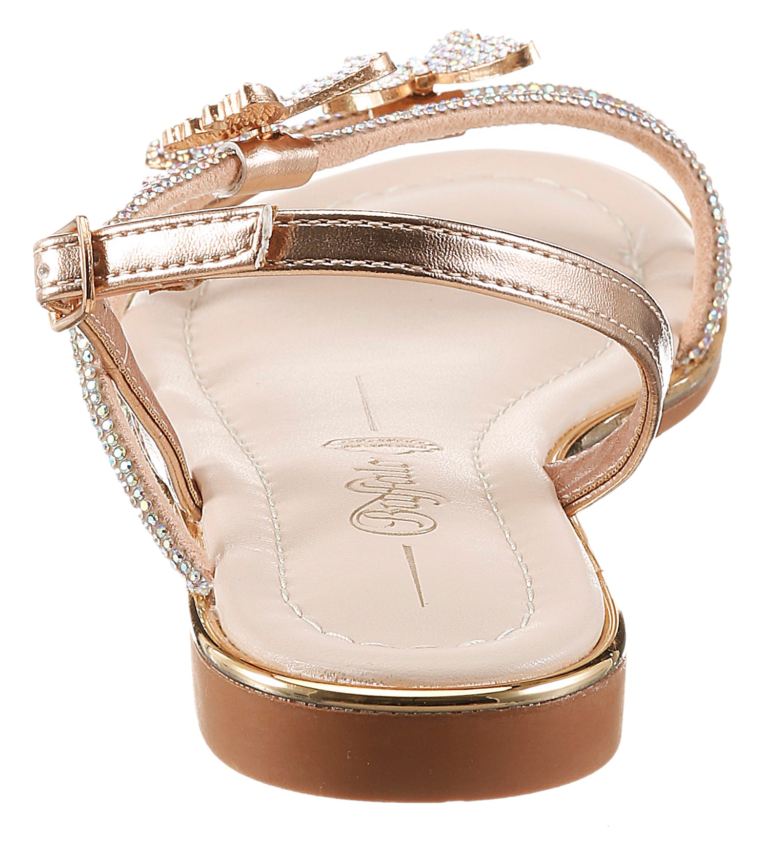 Buffalo Riemchensandale Sommerschuh, Zehentrenner mit Glitzerdetails günstig online kaufen