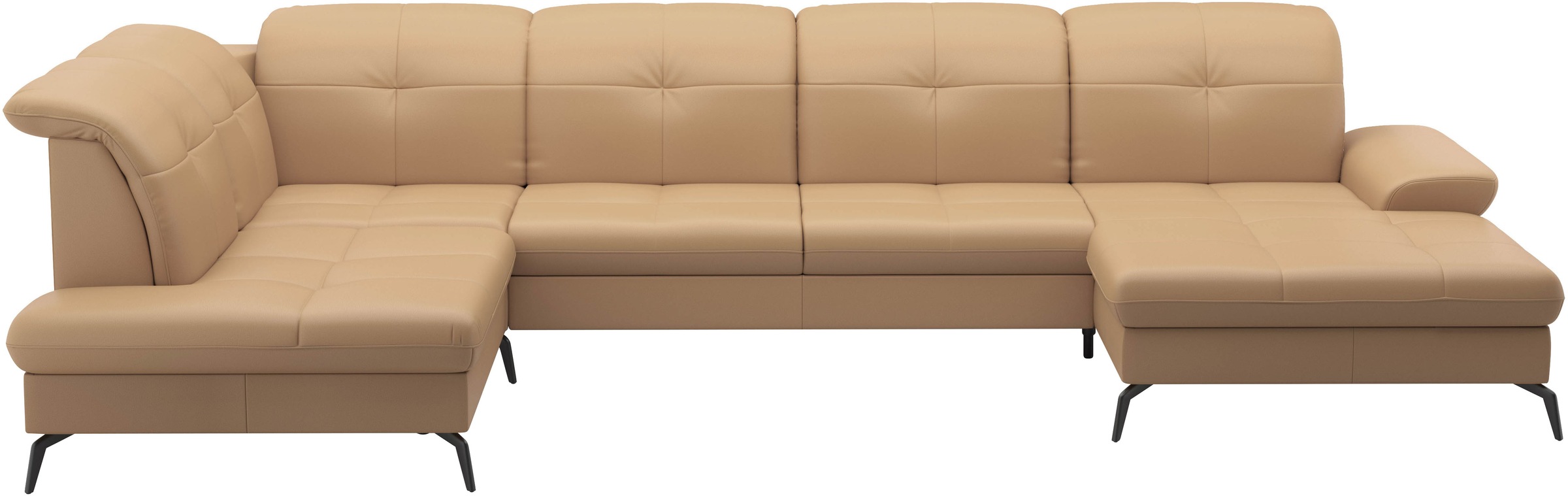 sit&more Wohnlandschaft »Amica, U-Form, inkl. Sitztiefenverstellung und Armteilverstellung«, wahlweise mit Kopfteilverstellung, Bettfunktion und Bettkasten