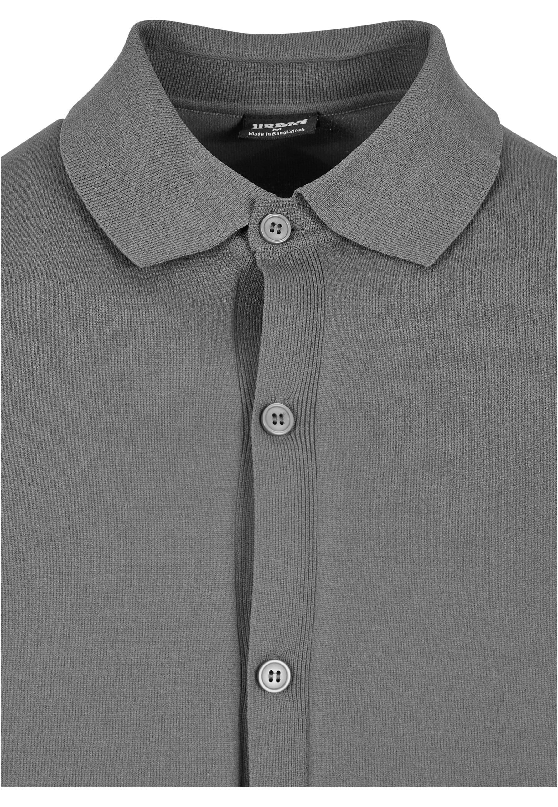 URBAN CLASSICS Langarmhemd »Urban Classics Herren Knitted Shirt«, (1 tlg.)