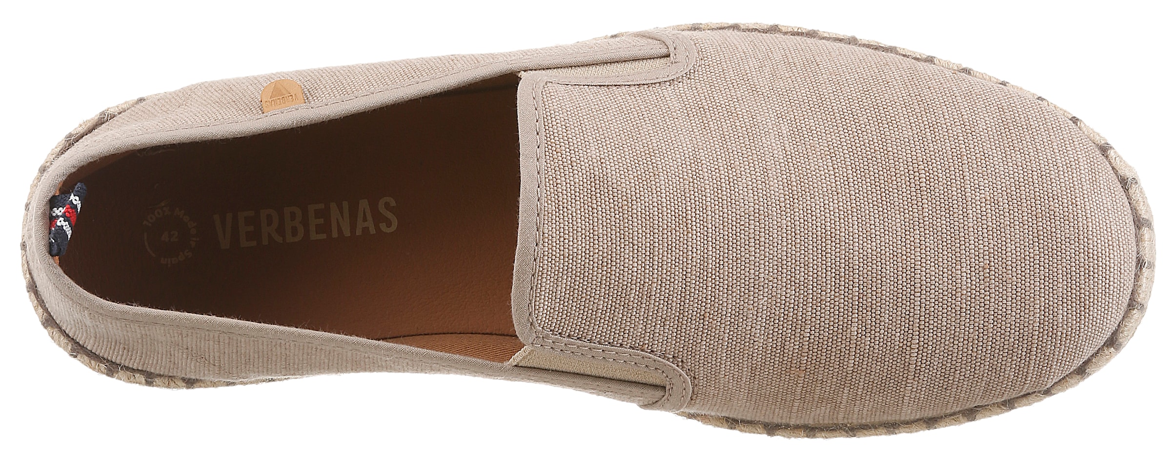 VERBENAS Slipper »TOM MALI«  Schlupfschuh, Urlaubsschuh, Flat mit Bast-Sohlenumrahmung