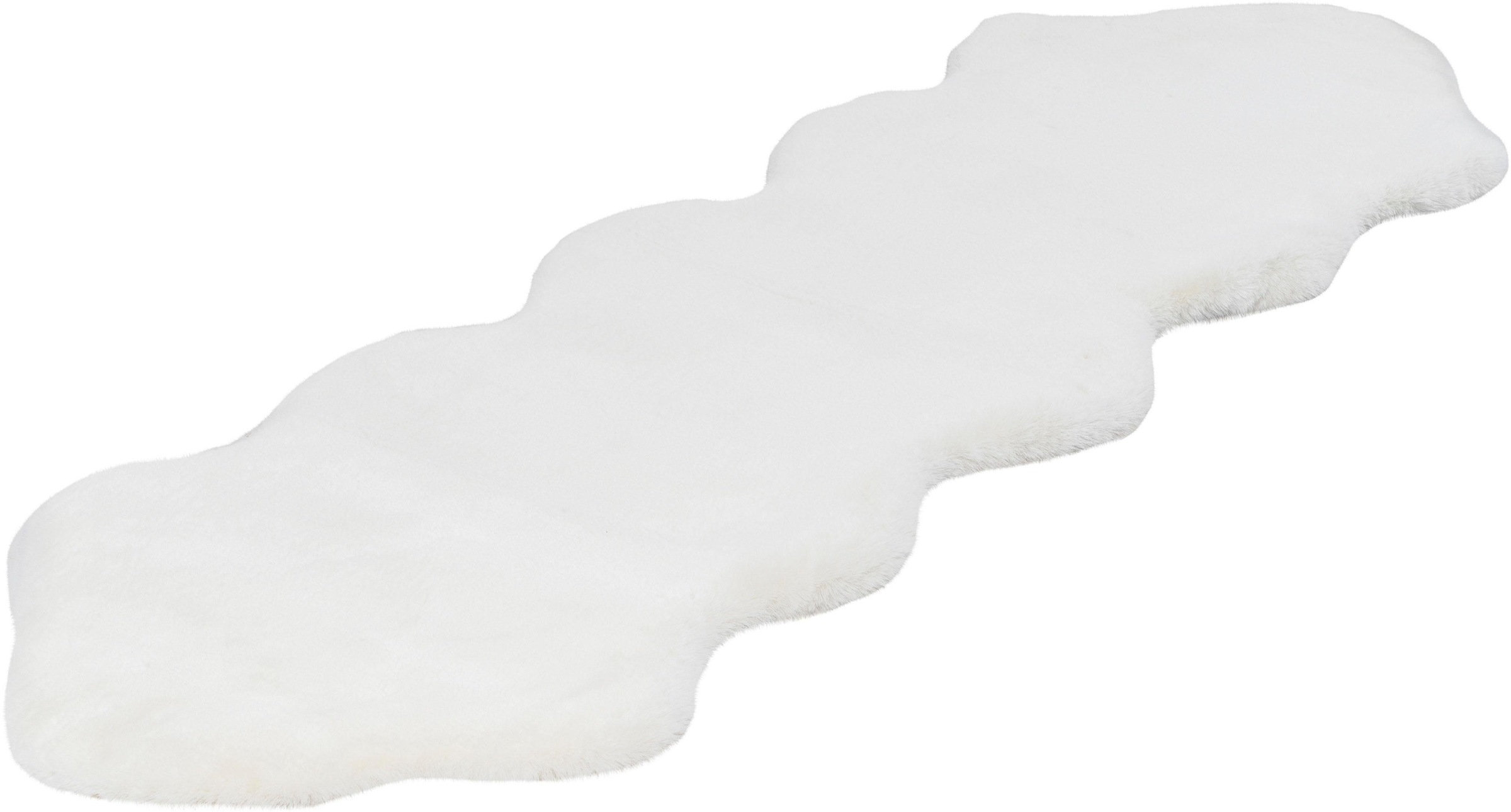 calo-deluxe Fellteppich »Vogesen 300«, fellförmig, 35 mm Höhe, Kunstfell, Hochflor, handtuft, Wohnzimmer, Schlafzimmer