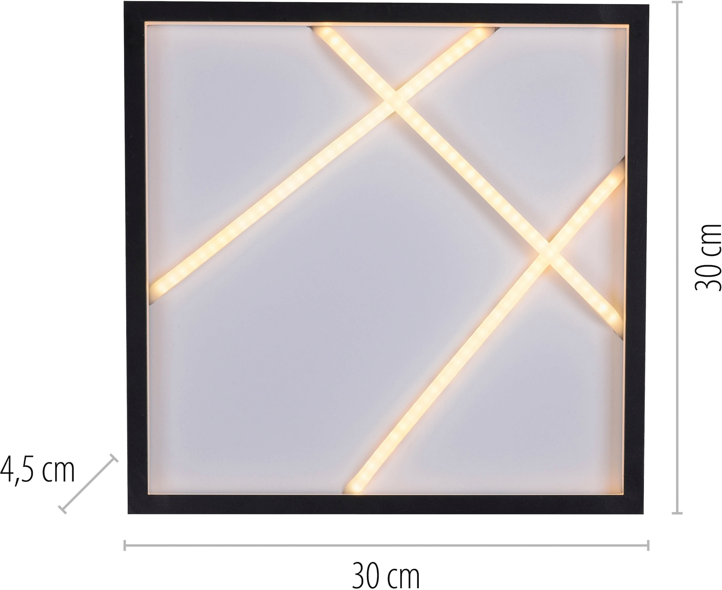 JUST LIGHT LED Deckenleuchte »MIKADO« LED-Board 1 Stk. Warmweiß dimmbar, Simply Dim, Memory nach Trennung vom Netz