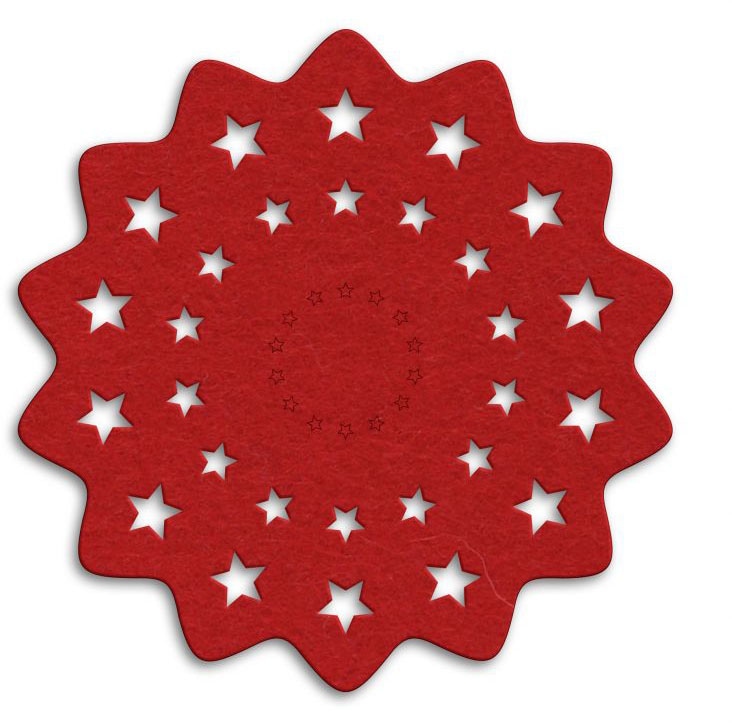 Tischdecke »Rote Weihnachtsbaumdecke Sterne«, (1 St.), Festliche Deko