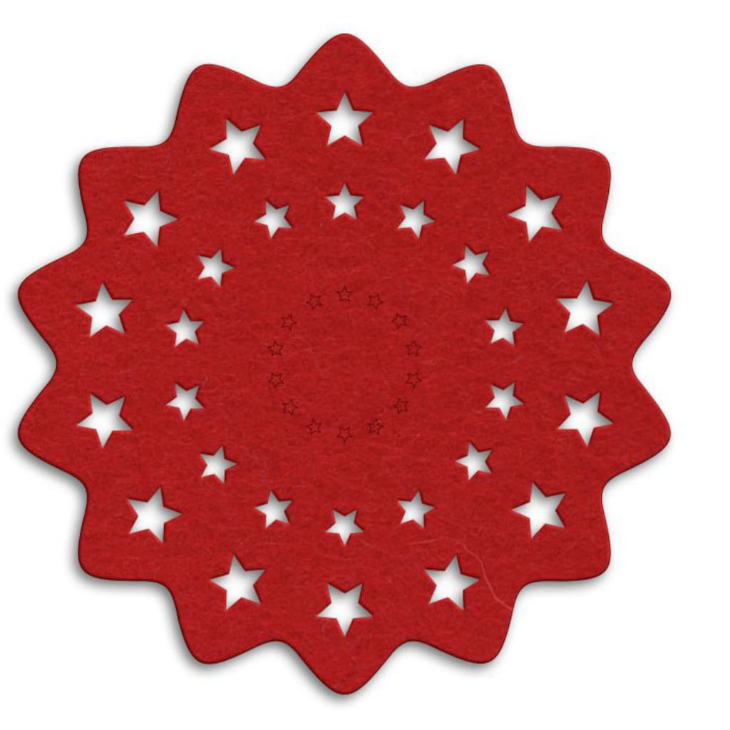 Wall-Art Tischdecke »Rote Weihnachtsbaumdecke Sterne«, (1 St.), Festliche Deko